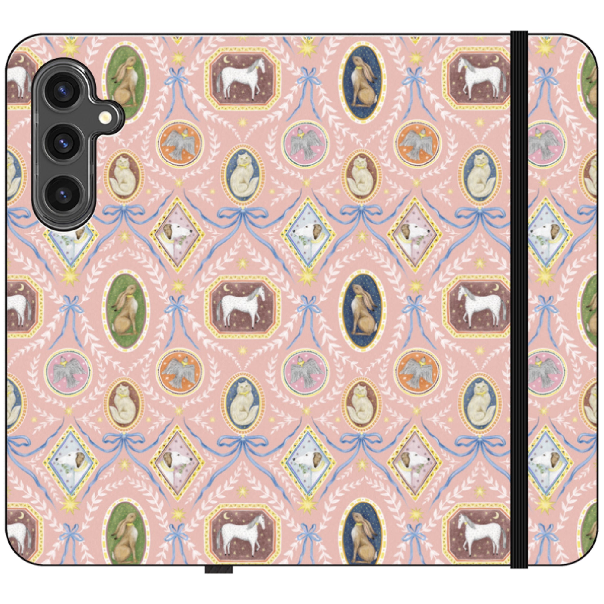 Charleston Peach Pink Wallet Case By Catherine Rowe