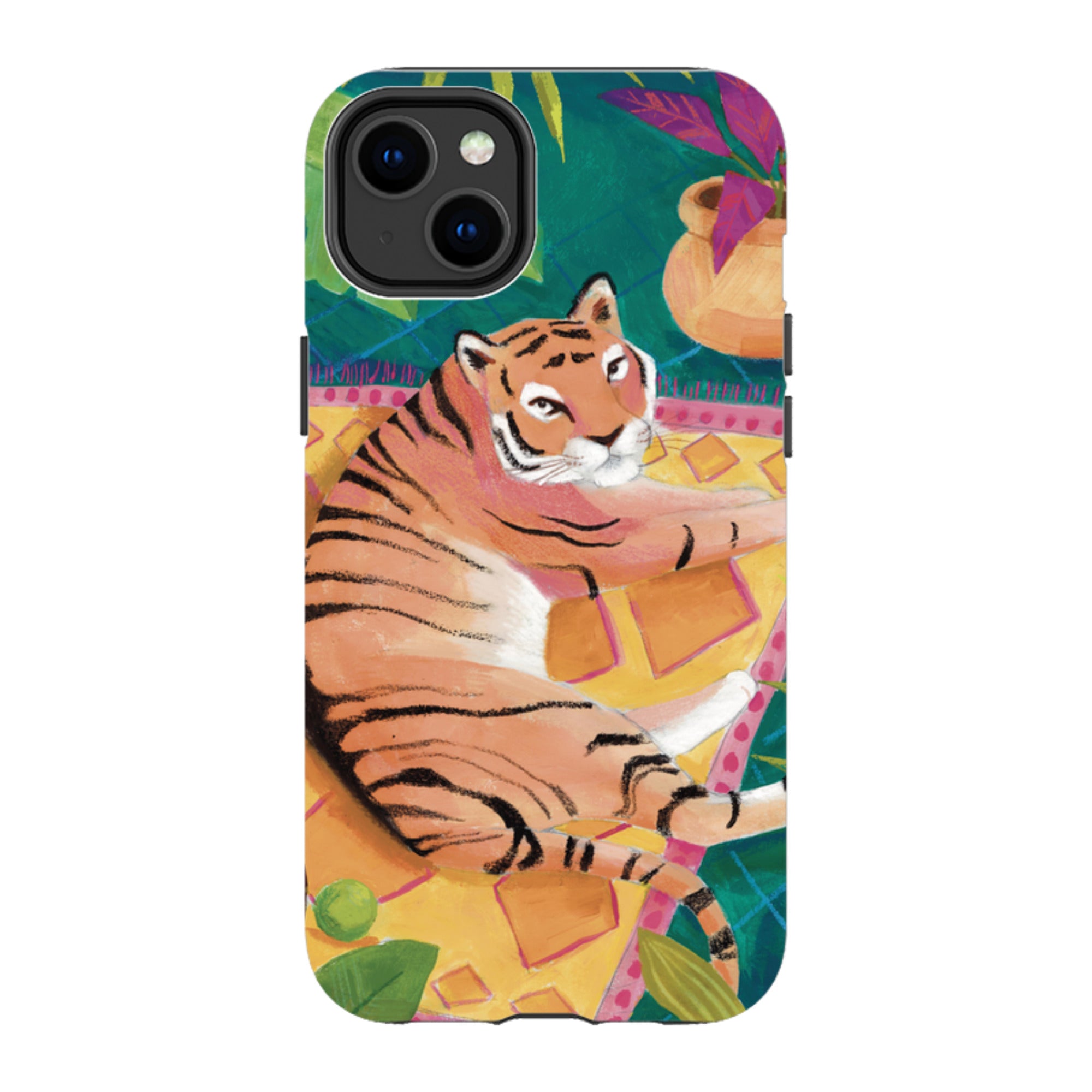 iPhone MagSafe Tough Case -  Tiger In Palms By Bex Parkin