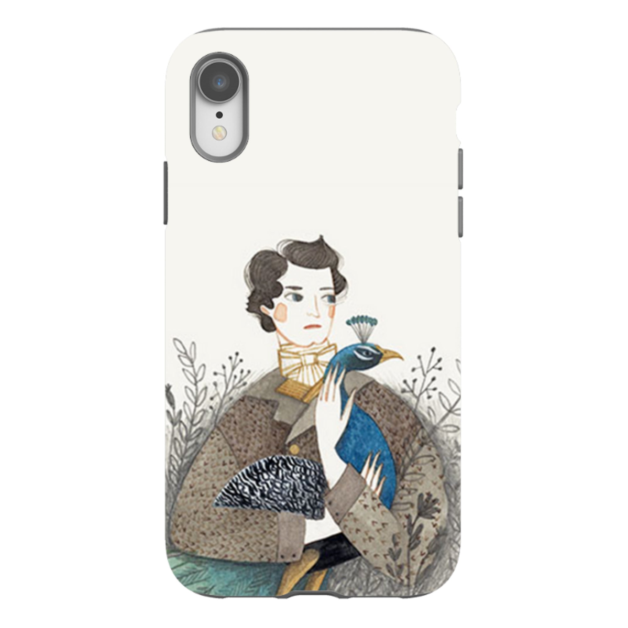 iPhone Tough Case - Man With Peacock By Meghann Rader
