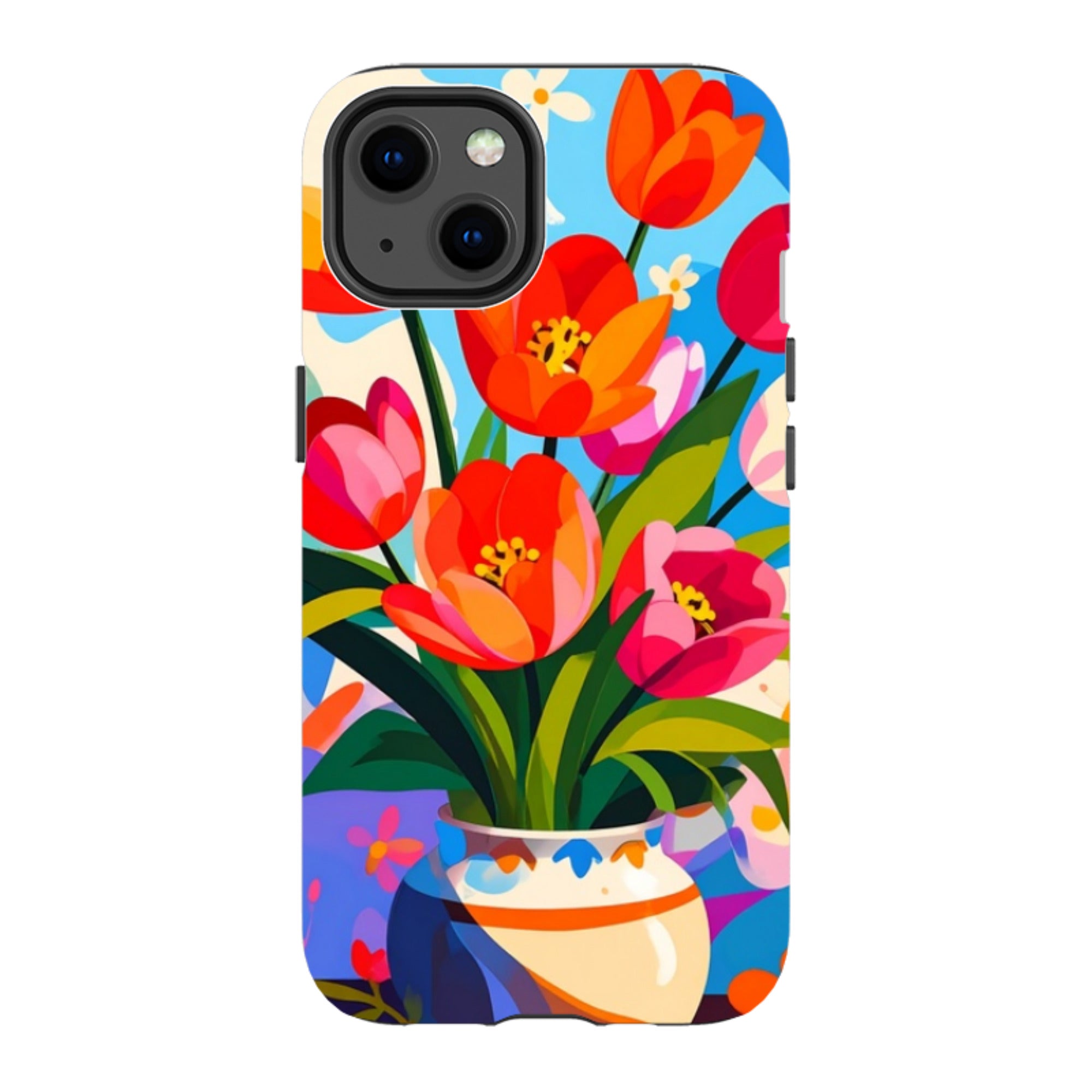 iPhone MagSafe Tough Case - Tulip Pot Floral