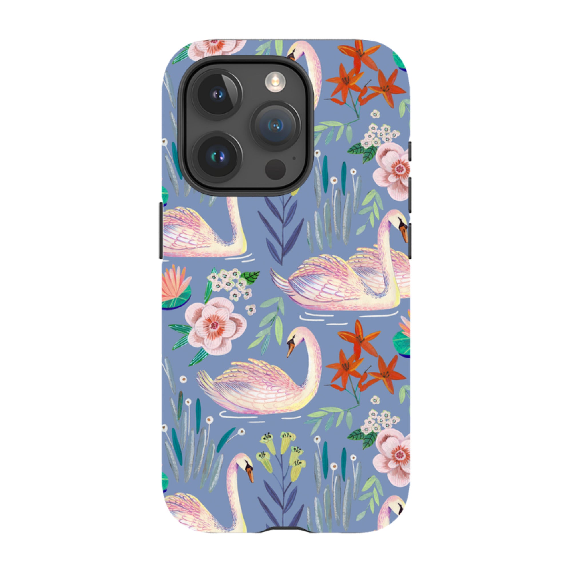 iPhone MagSafe Tough Case -  Swan Pattern By Caroline Bonne Muller