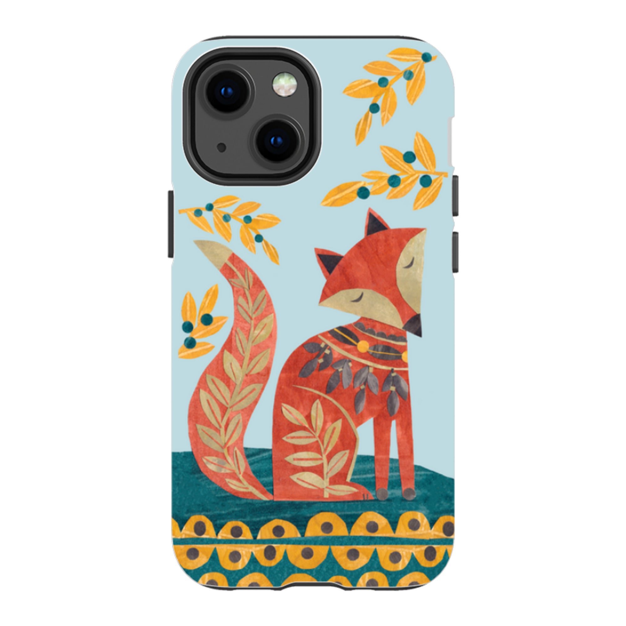 iPhone Tough Case - Folk Foxie By Tracey English