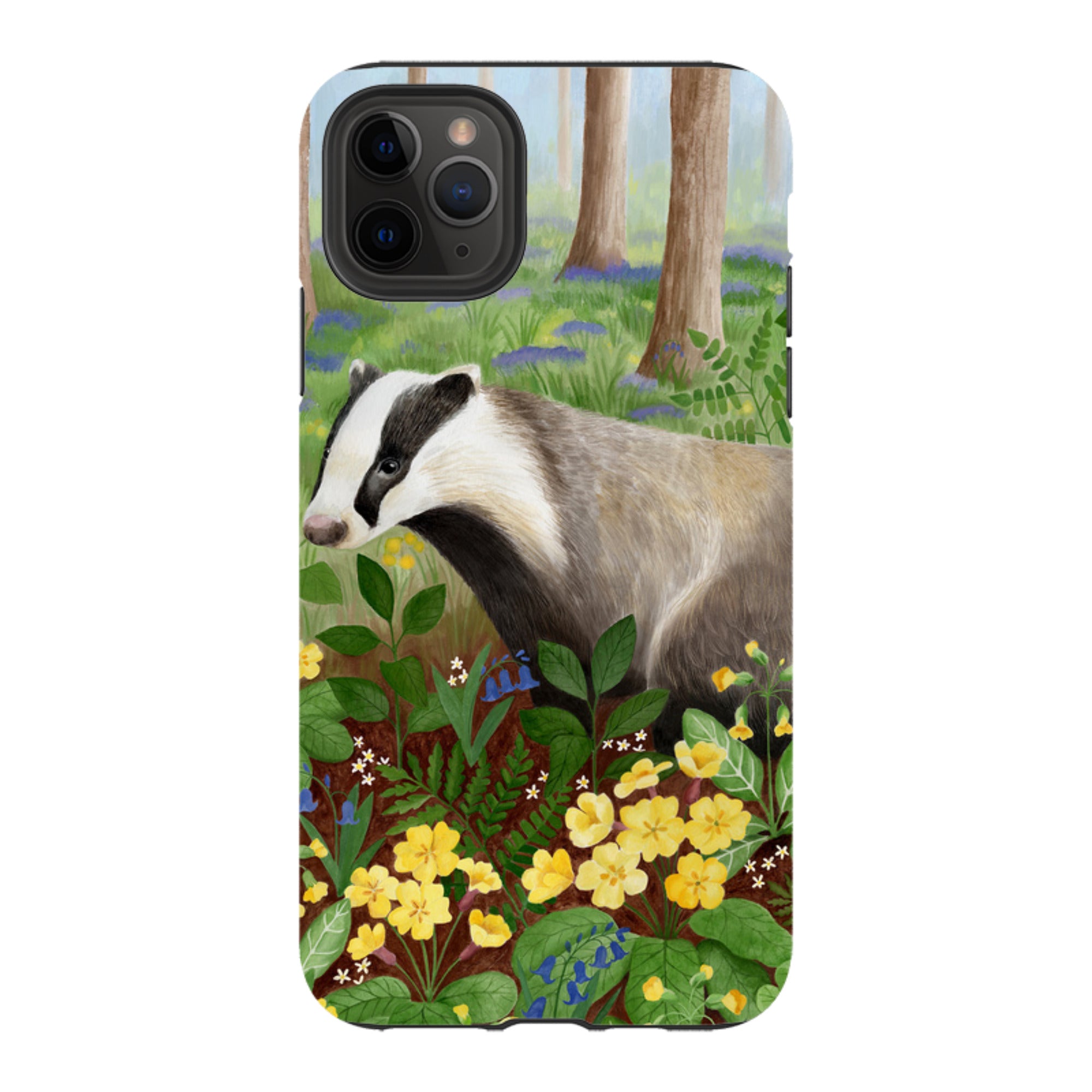 iPhone Tough Case - Bluebell Badger By Bex Parkin