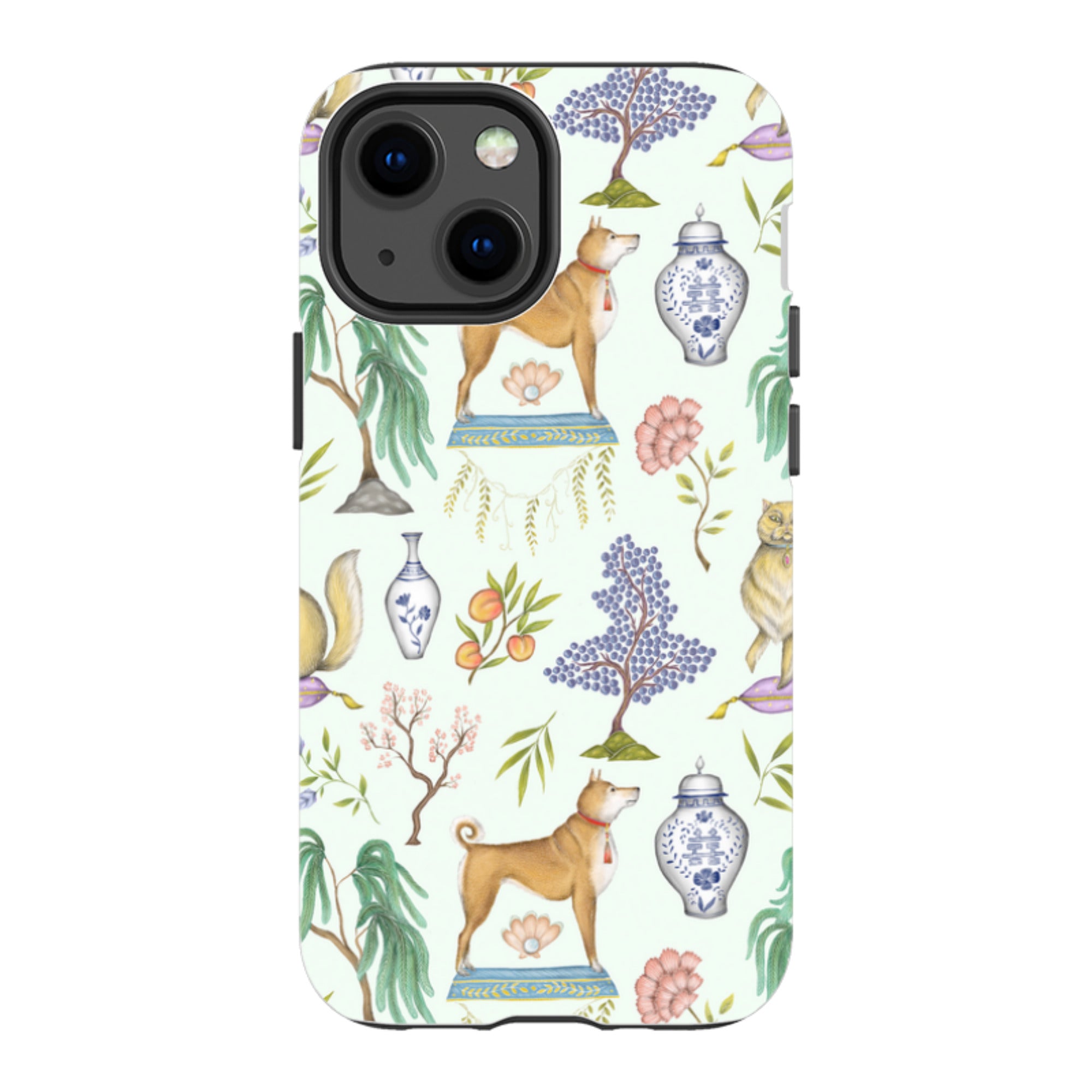 iPhone Tough Case - Chinoiserie Menagerie Green By Catherine Rowe