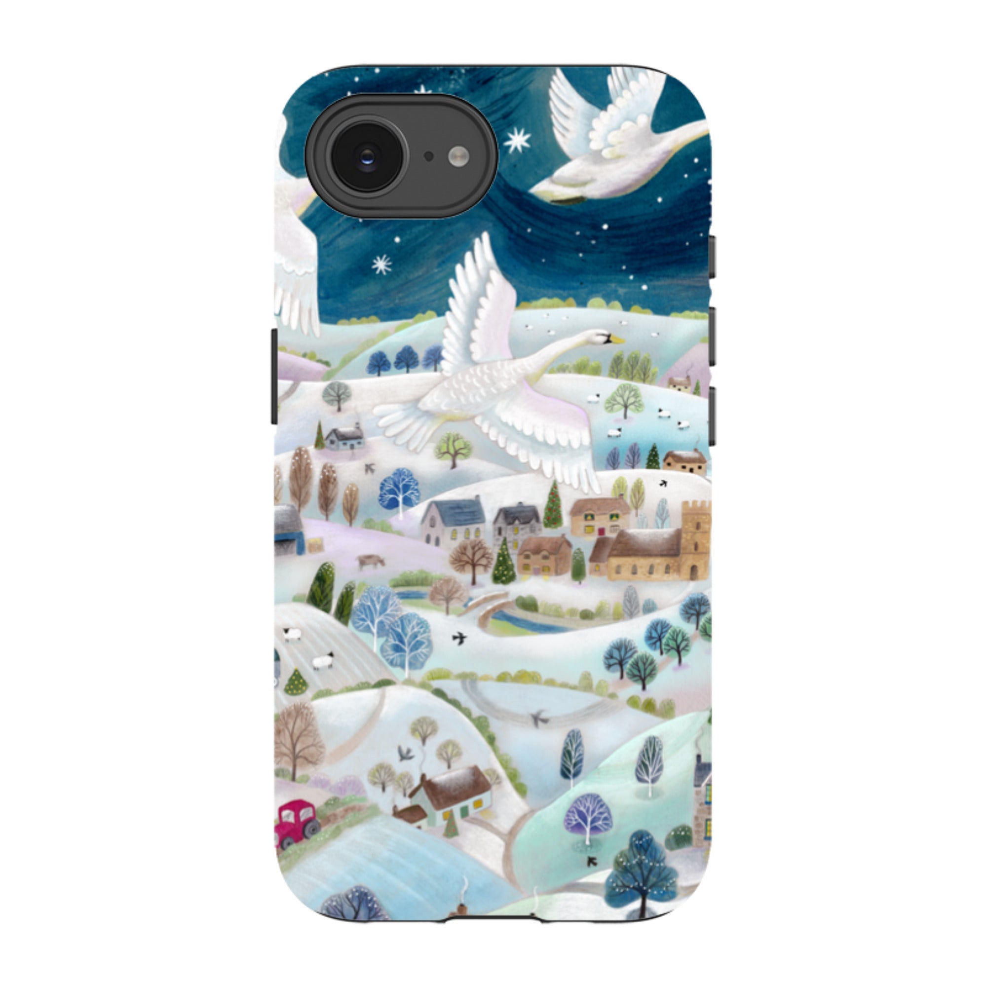 iPhone Tough Case - Winter Swans By Bex Parkin