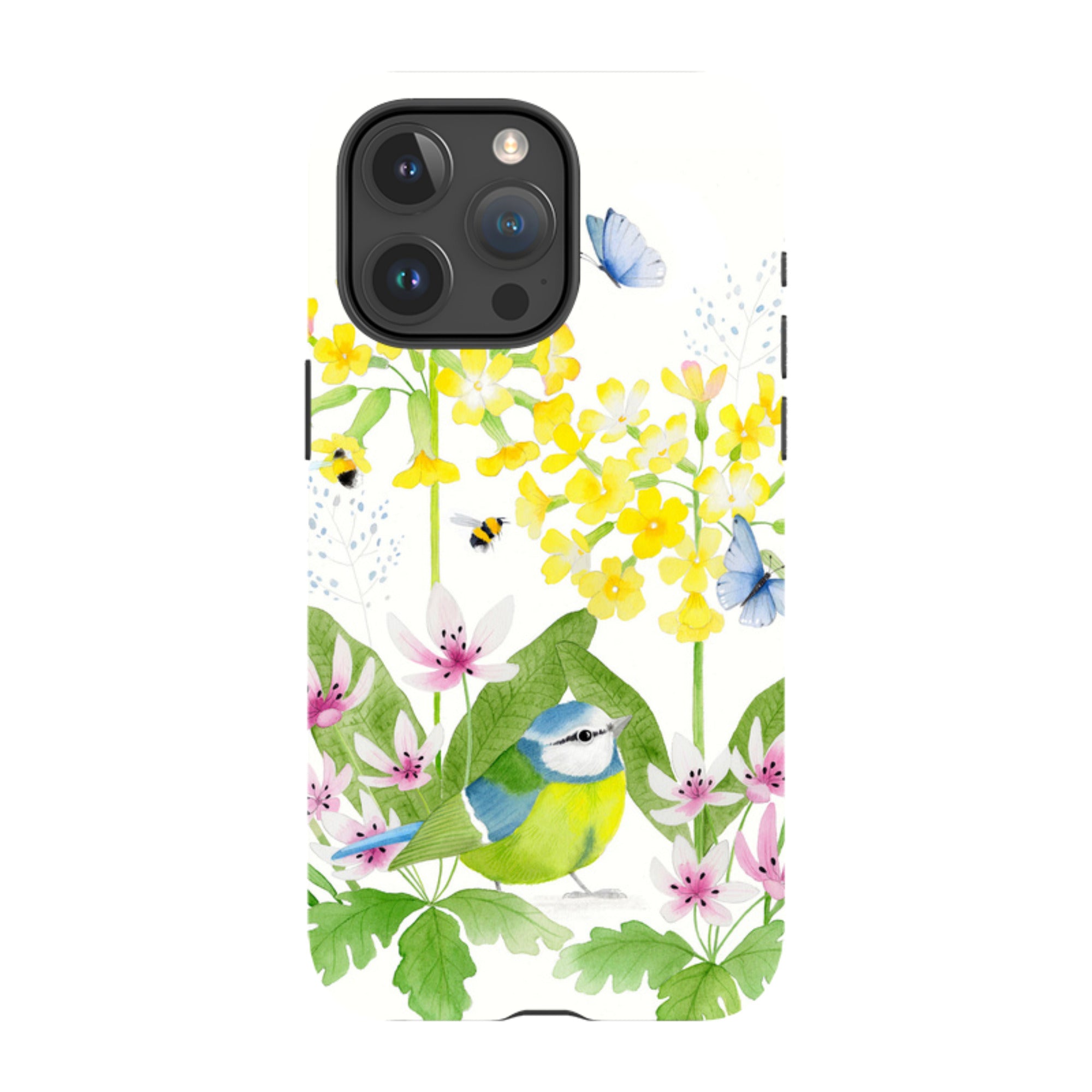 iPhone Tough Case - Blue Tit Garden By Bex Parkin