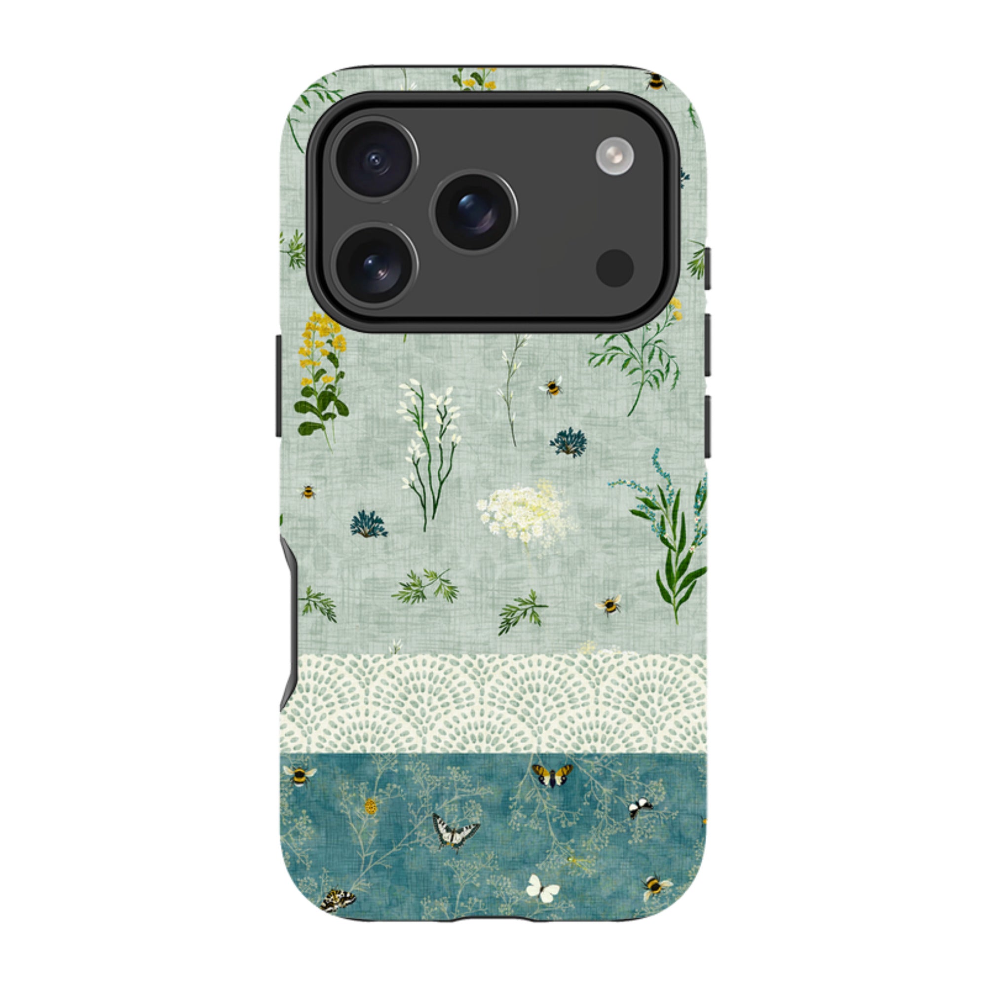 iPhone MagSafe Tough Case - Song Bird Florals and Bees 2 By Katherine Quinn