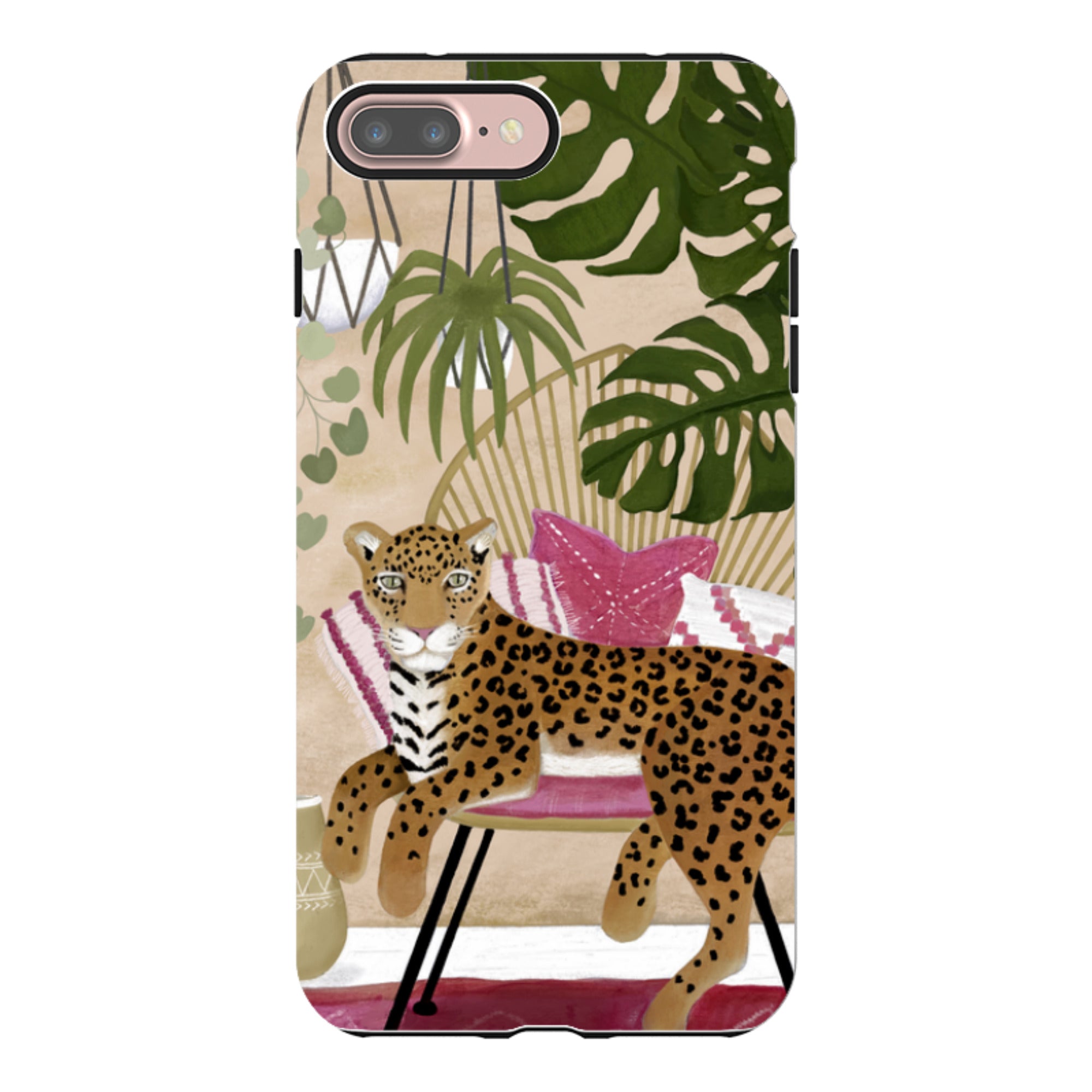 iPhone Tough Case - Boho Leopard Cream By Bex Parkin