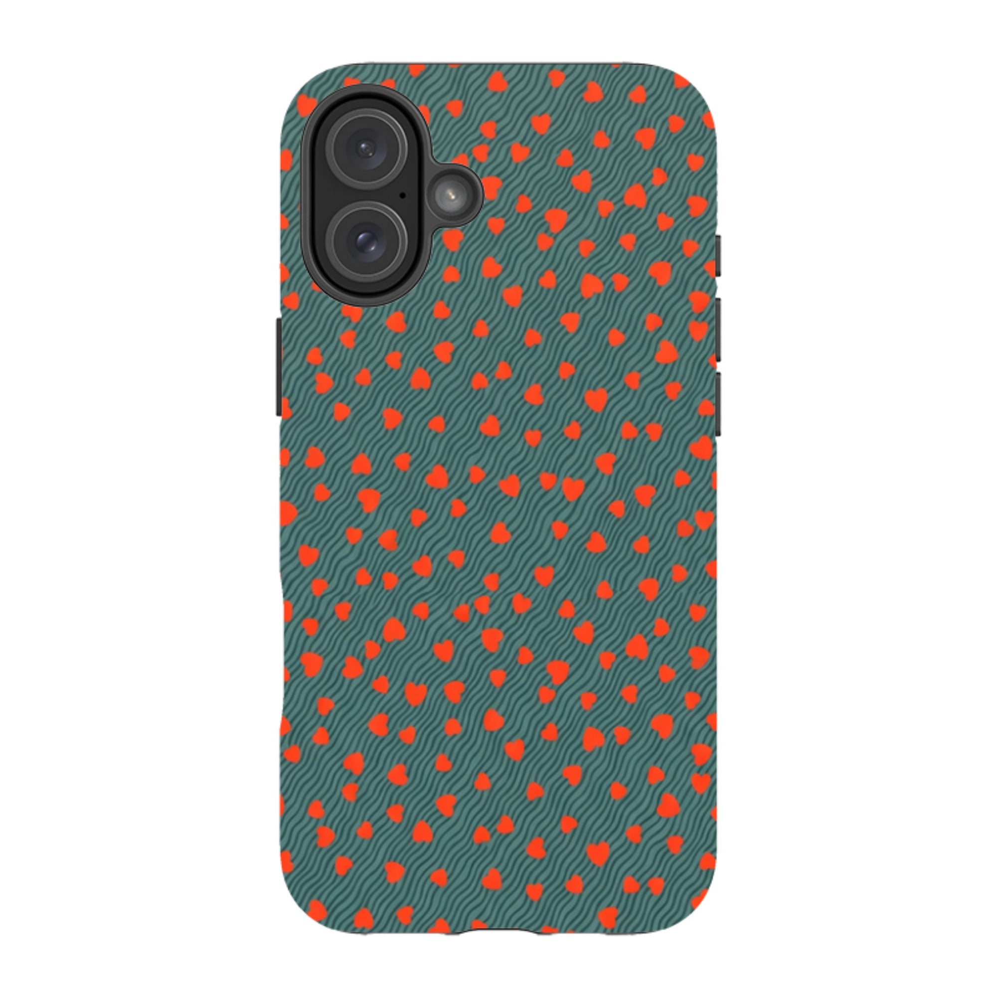 iPhone Tough Case - Red Hearts