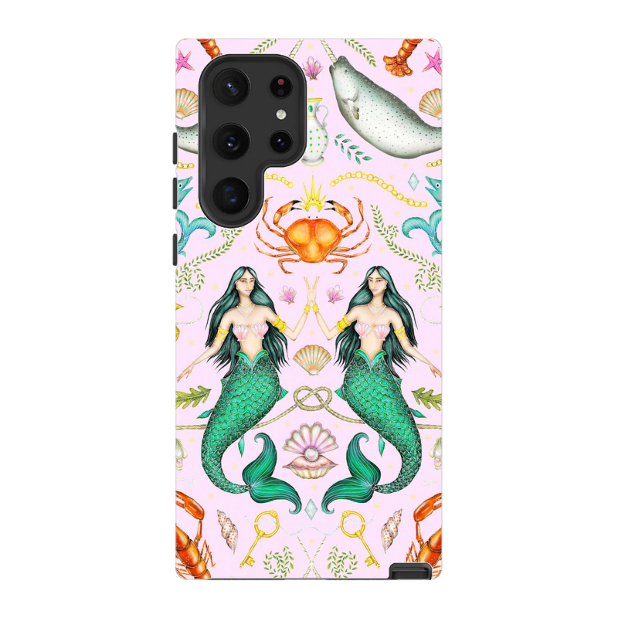 Samsung Tough Case - Tritons Treasure Pink By Catherine Rowe
