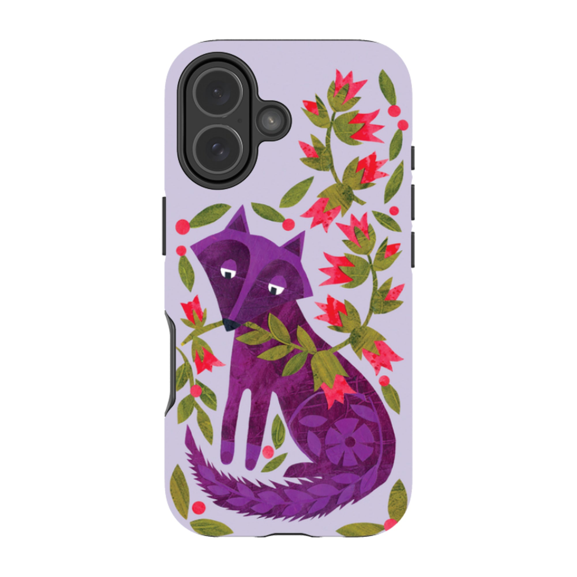 iPhone Tough Case - Purple Foxie By Tracey English