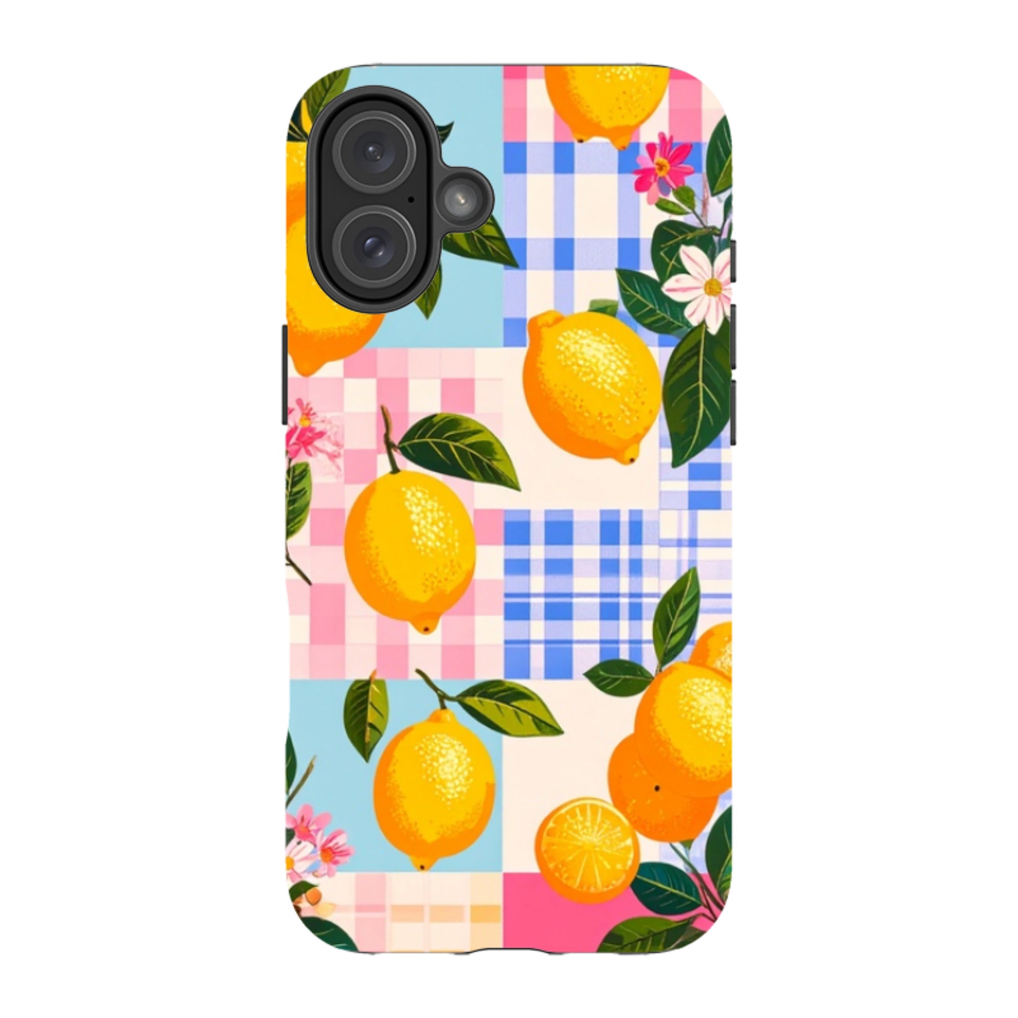 iPhone MagSafe Tough Case - Lemons and Checks