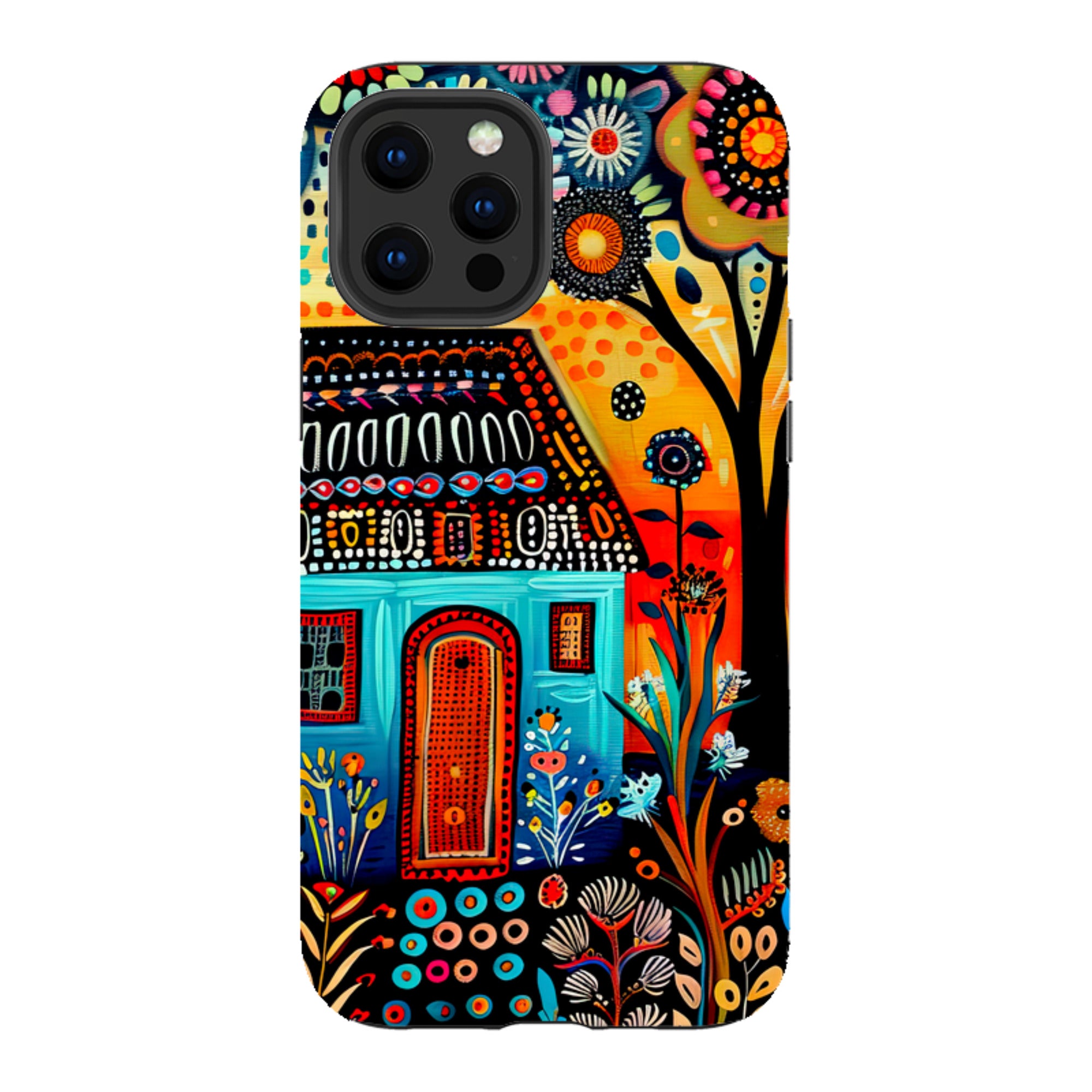 iPhone Case - Folk Art House VI