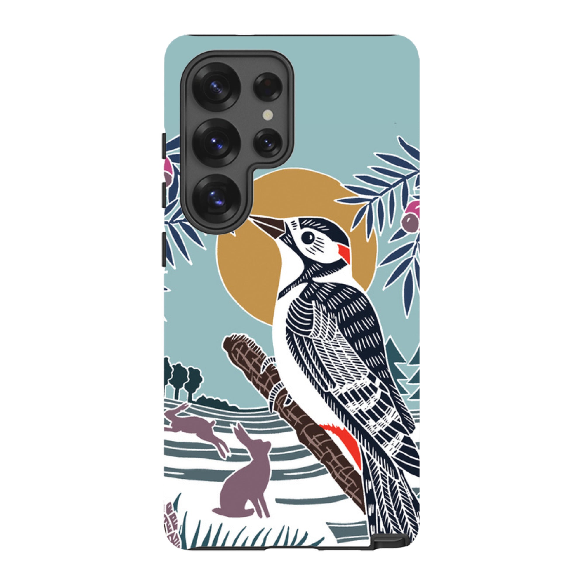 Samsung Tough Case - Woodpecker Brown By Kate Heiss