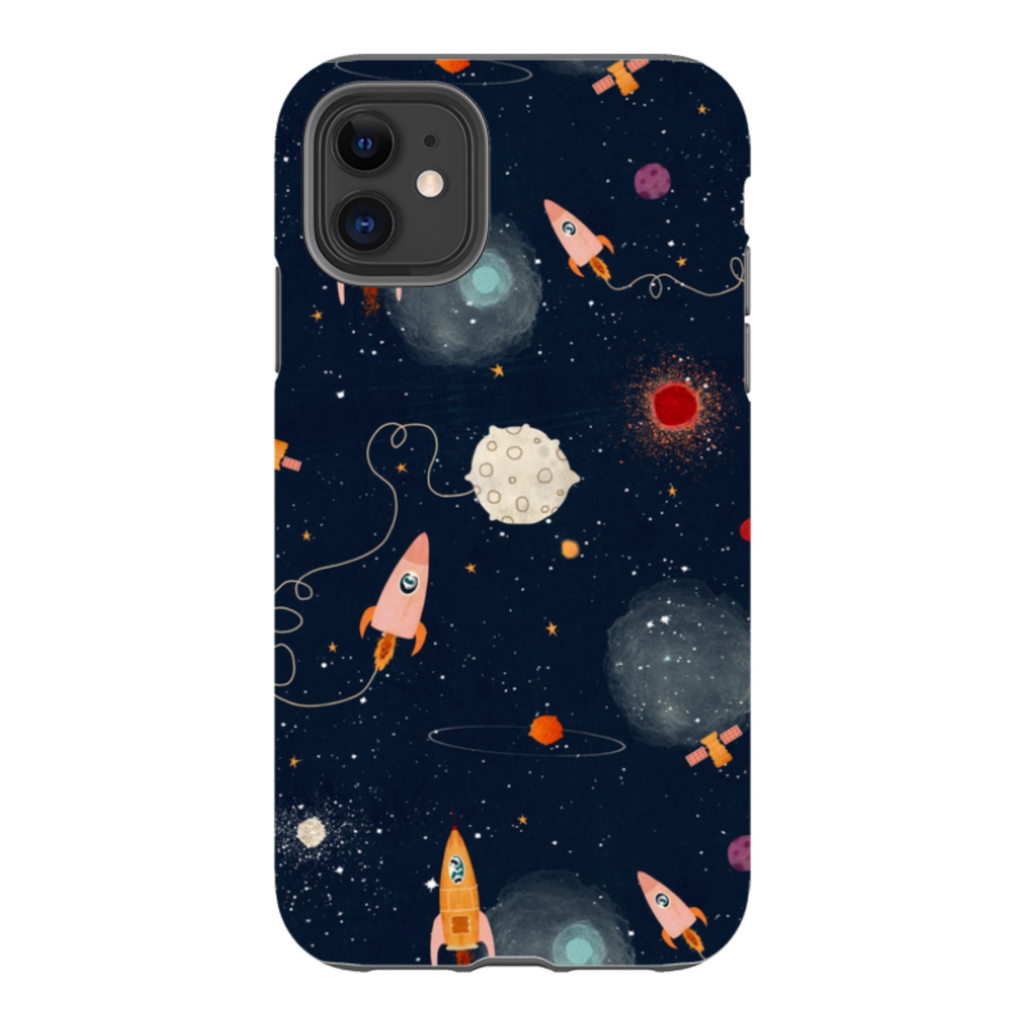 iPhone Tough Case - Rockets Midnight By Katherine Quinn
