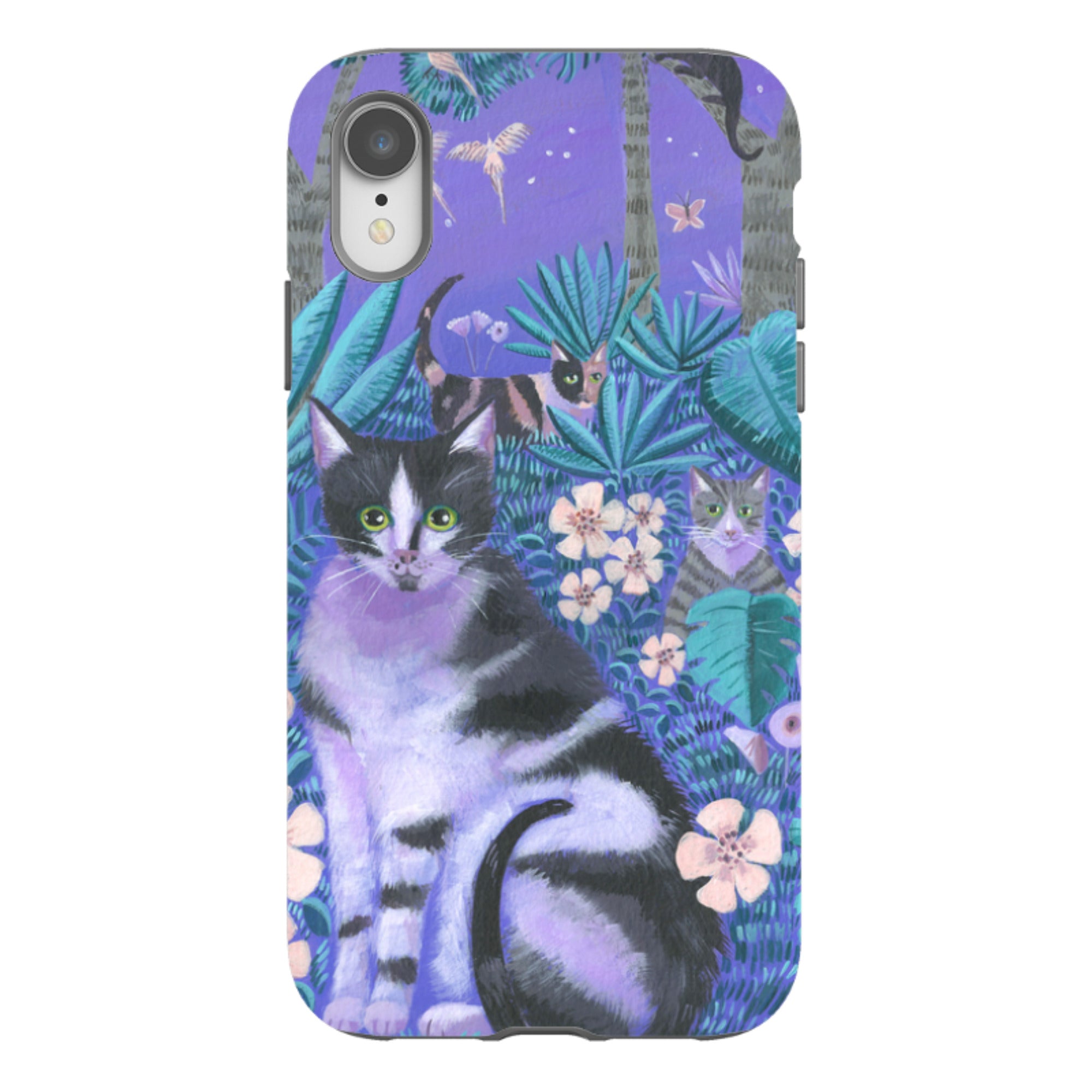 iPhone Tough Case - Night Cats 2 By Mary Stubberfield