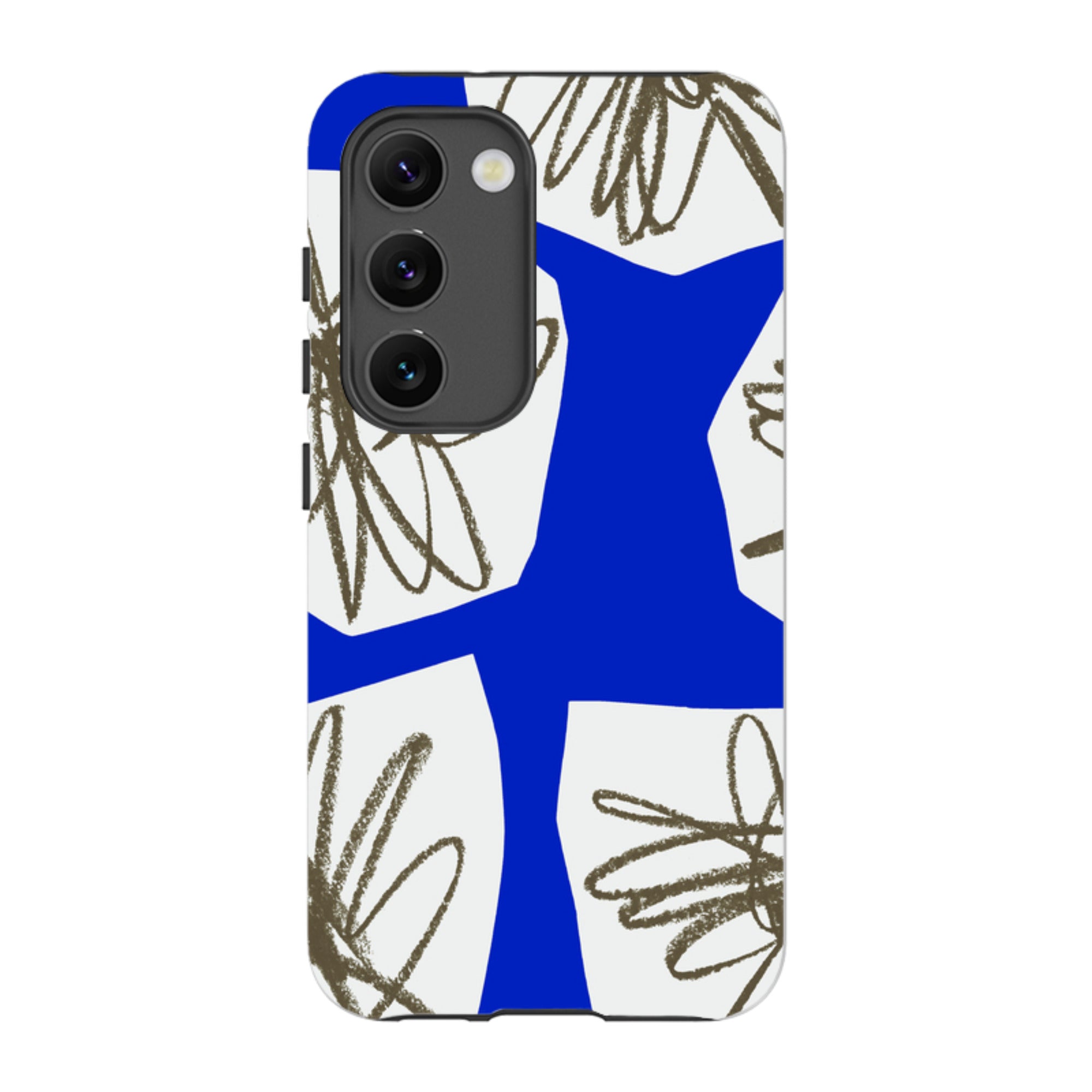 Samsung Tough Case - Blue Collage Flower By Kitty Joseph