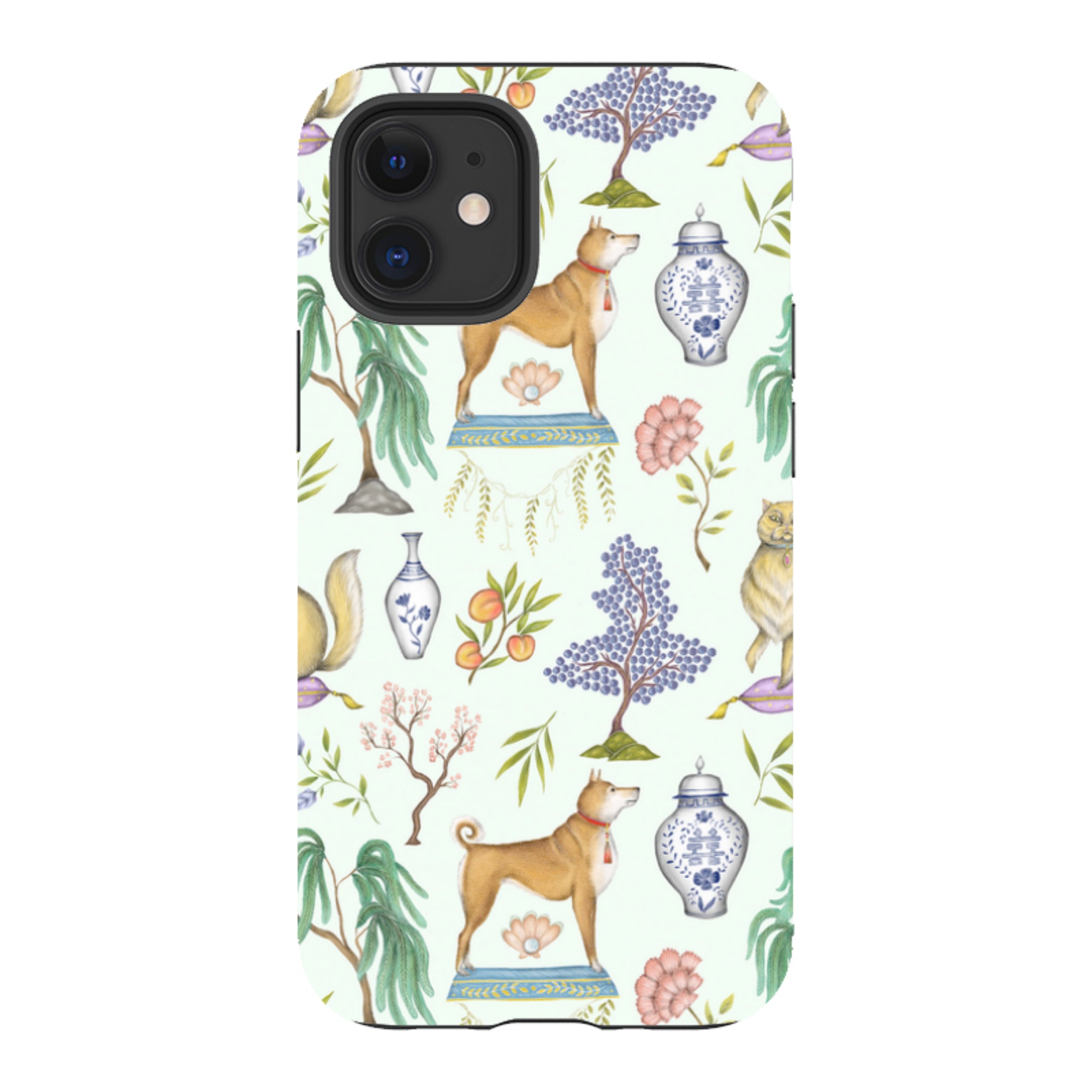 iPhone Tough Case - Chinoiserie Menagerie Green By Catherine Rowe