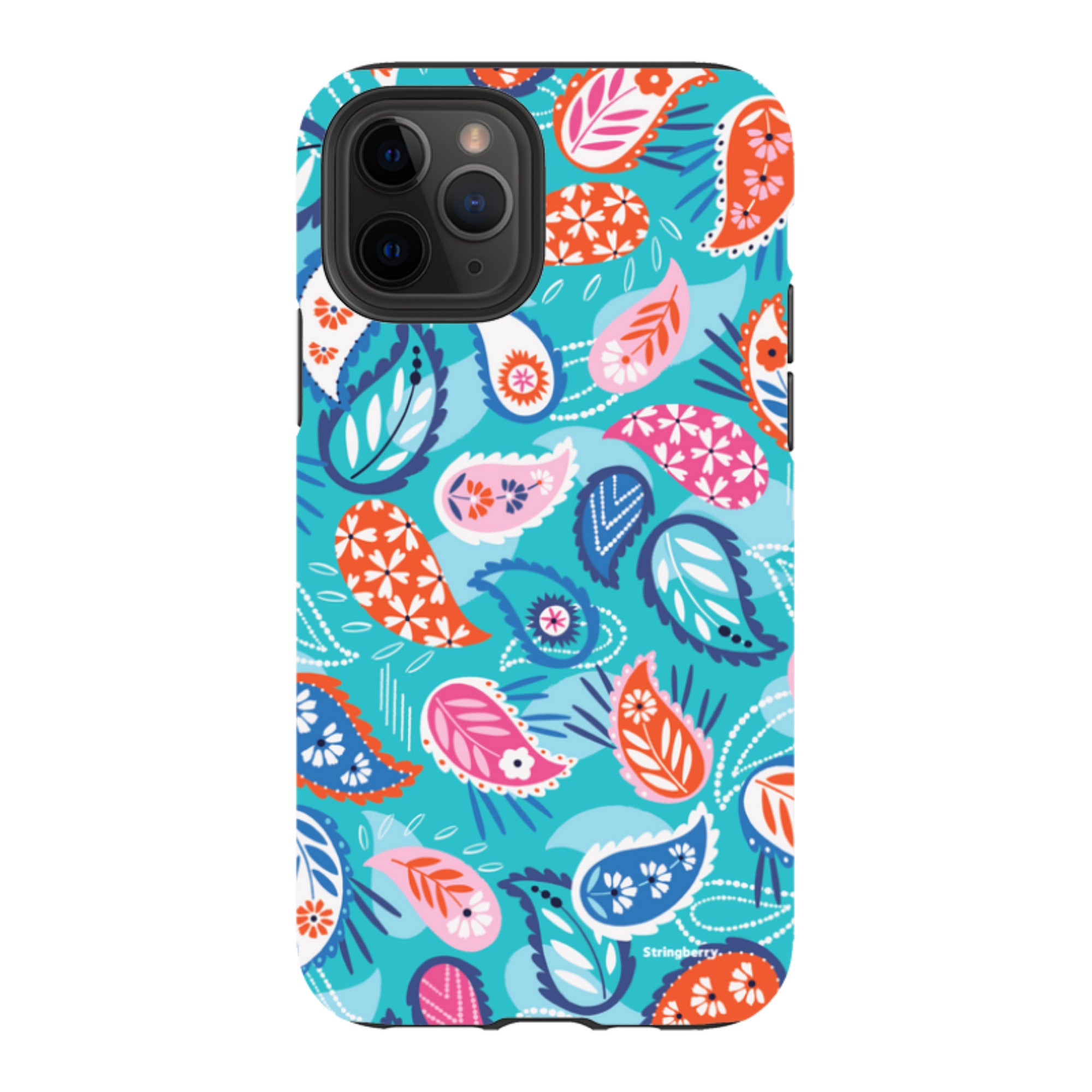 iPhone Tough Case - Paisley Blue By Ali Brookes