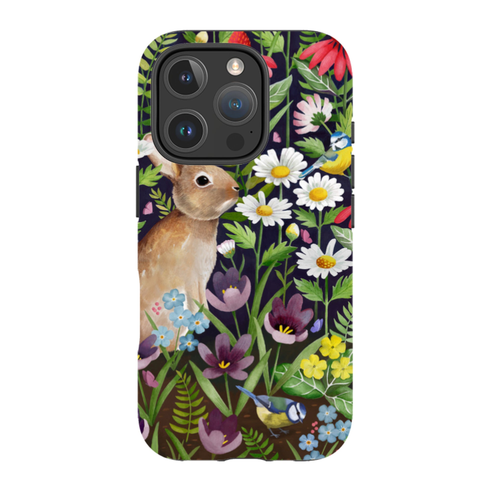 iPhone Tough Case - Rabbit And Wildflowers By Bex Parkin