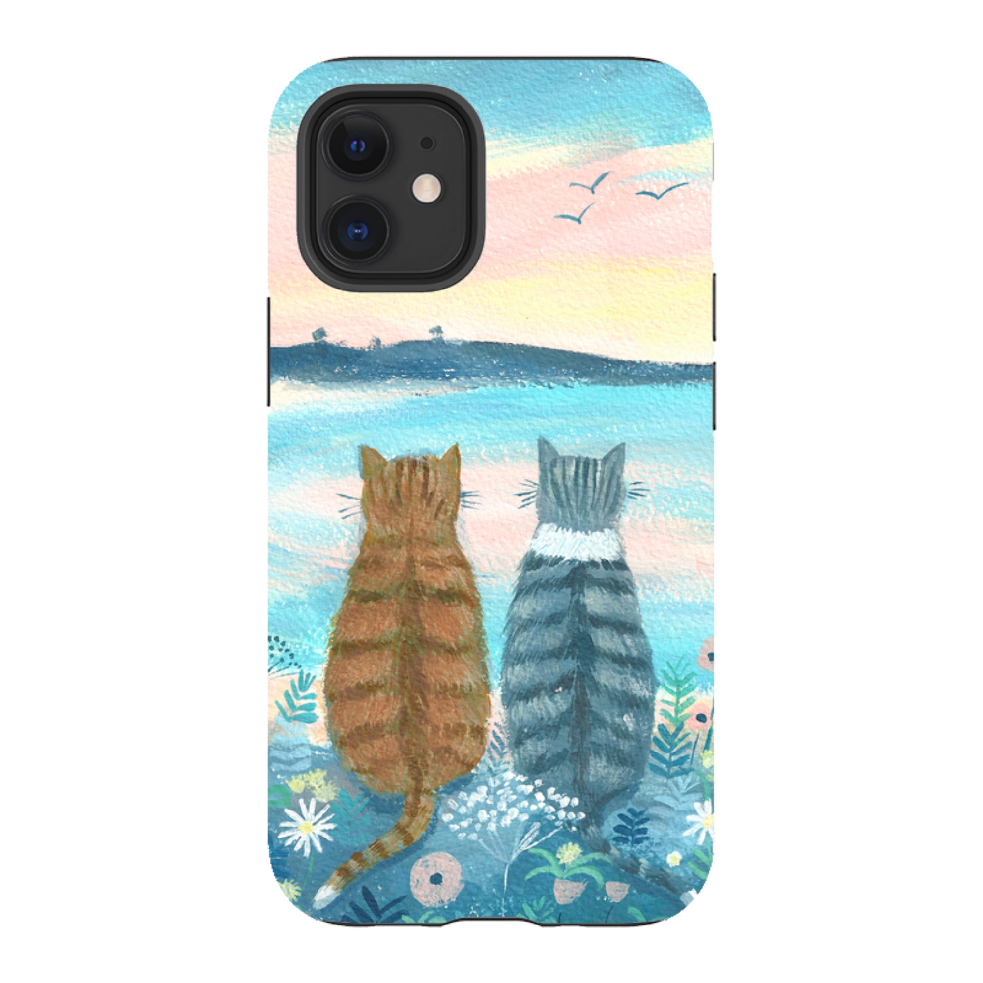 iPhone Tough Case - Sunset Cats 2 By Mary Stubberfield
