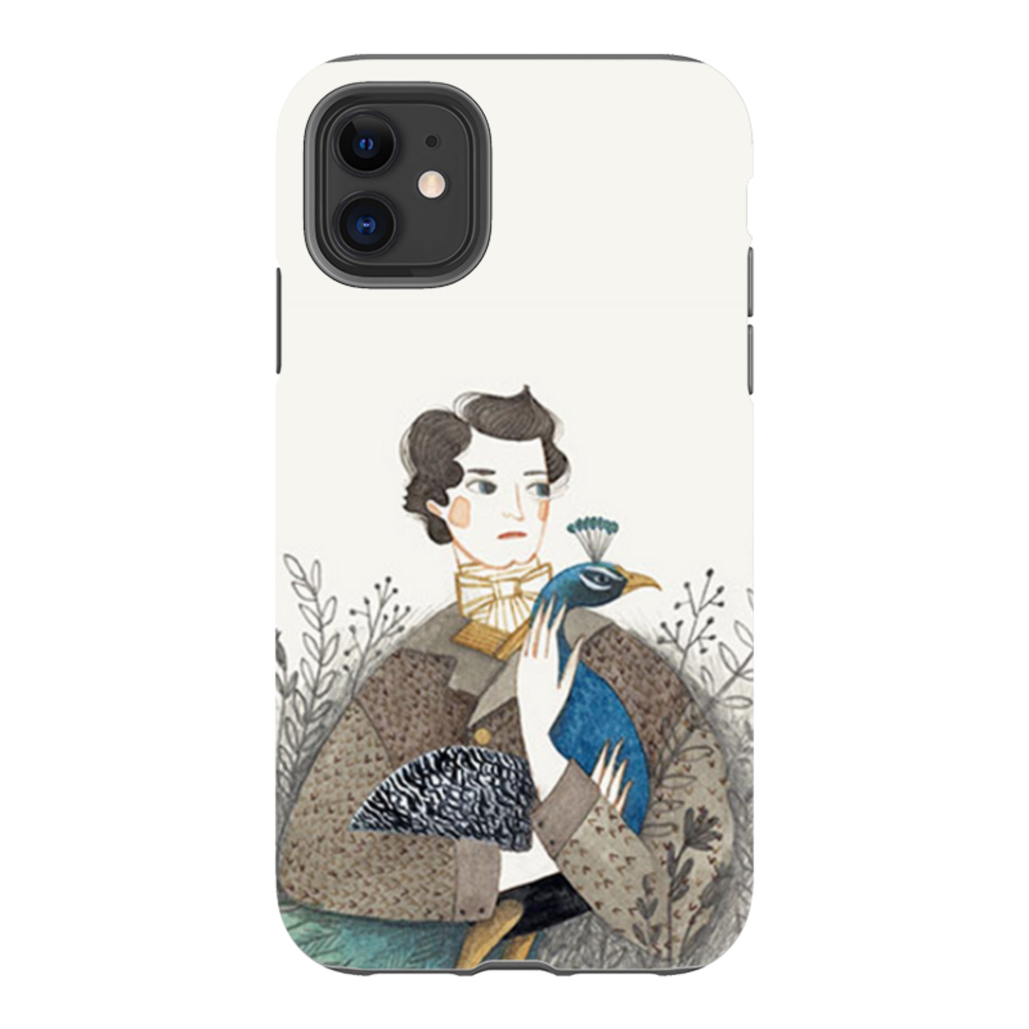 iPhone Tough Case - Man With Peacock By Meghann Rader