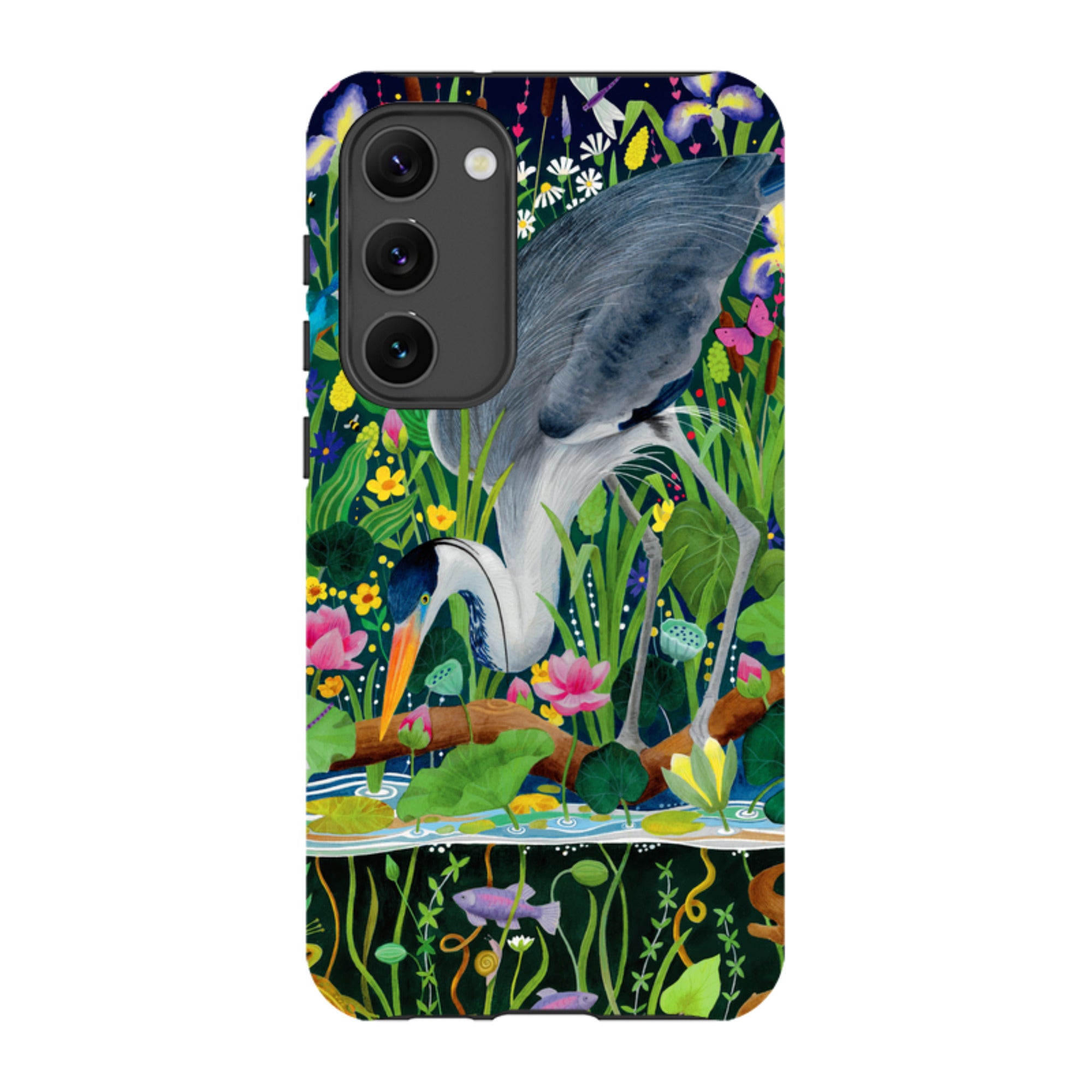 Samsung Tough Case - Heron Fishing By Bex Parkin