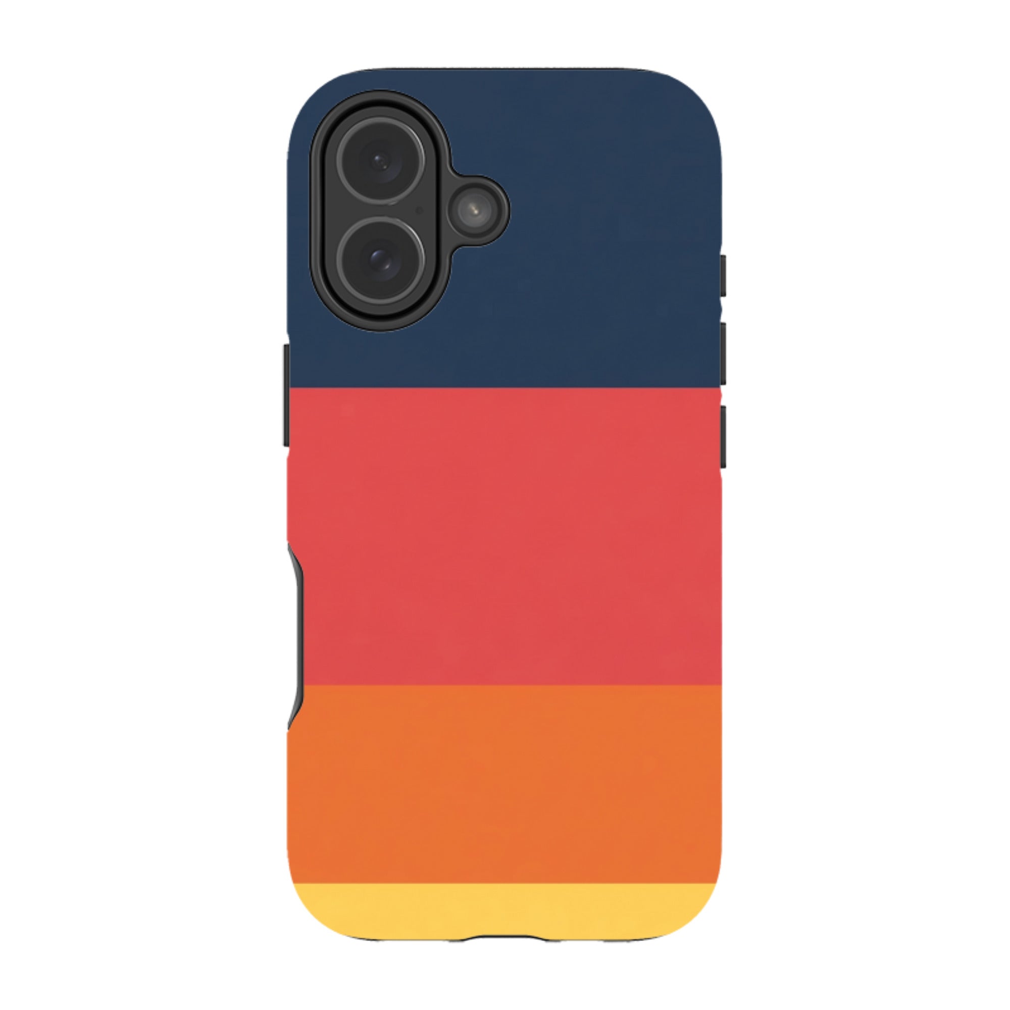 iPhone MagSafe Tough Case - Navy Blue & Orange Gingham