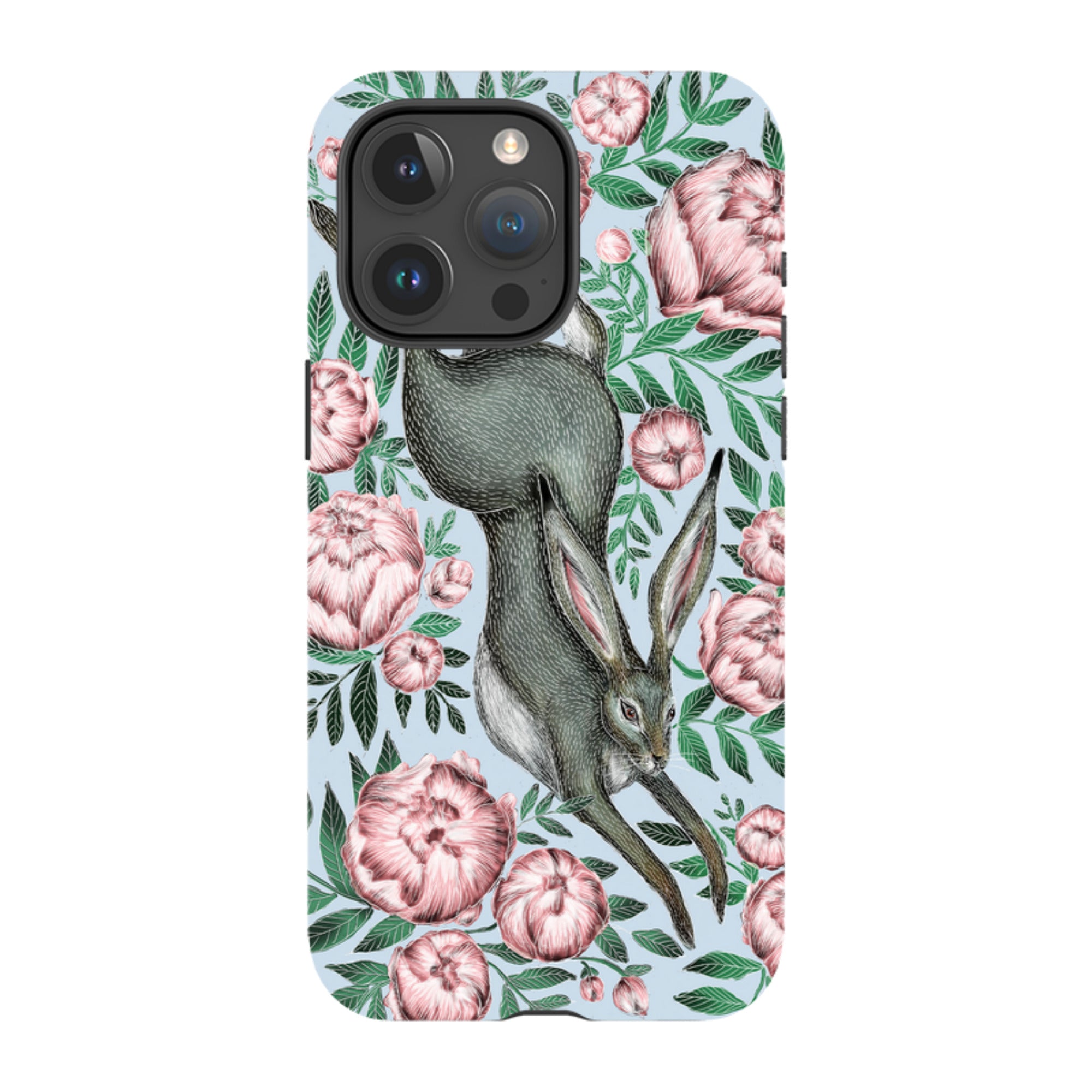 iPhone MagSafe Tough Case - Hare and Peonies By Catherine Rowe