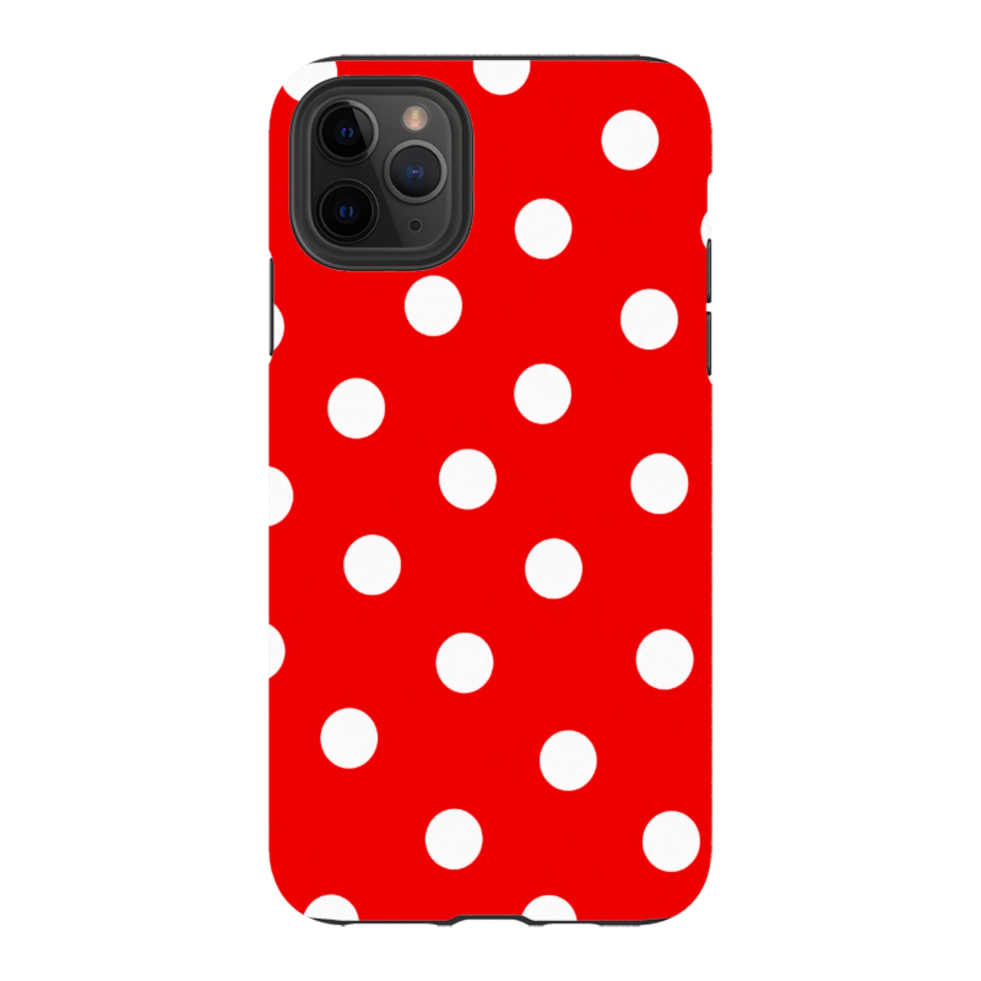 iPhone Tough Case - Red & White Polka Dot
