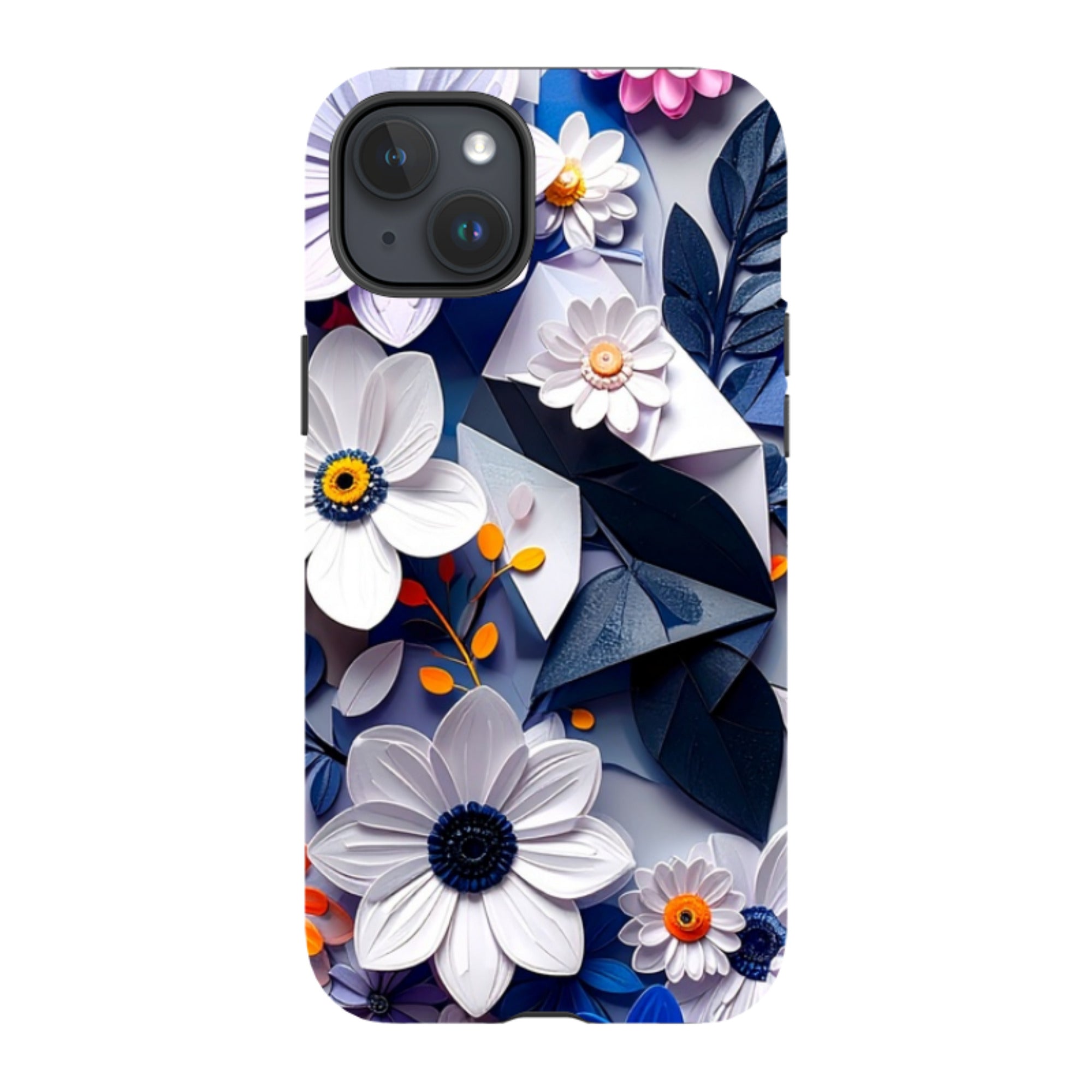 iPhone Tough Case - Summer Blue Florals