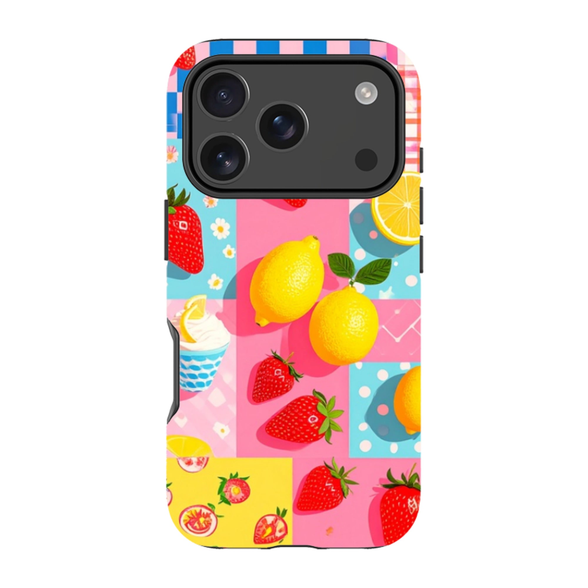 iPhone MagSafe Tough Case - Lemon Strawberry Icecream