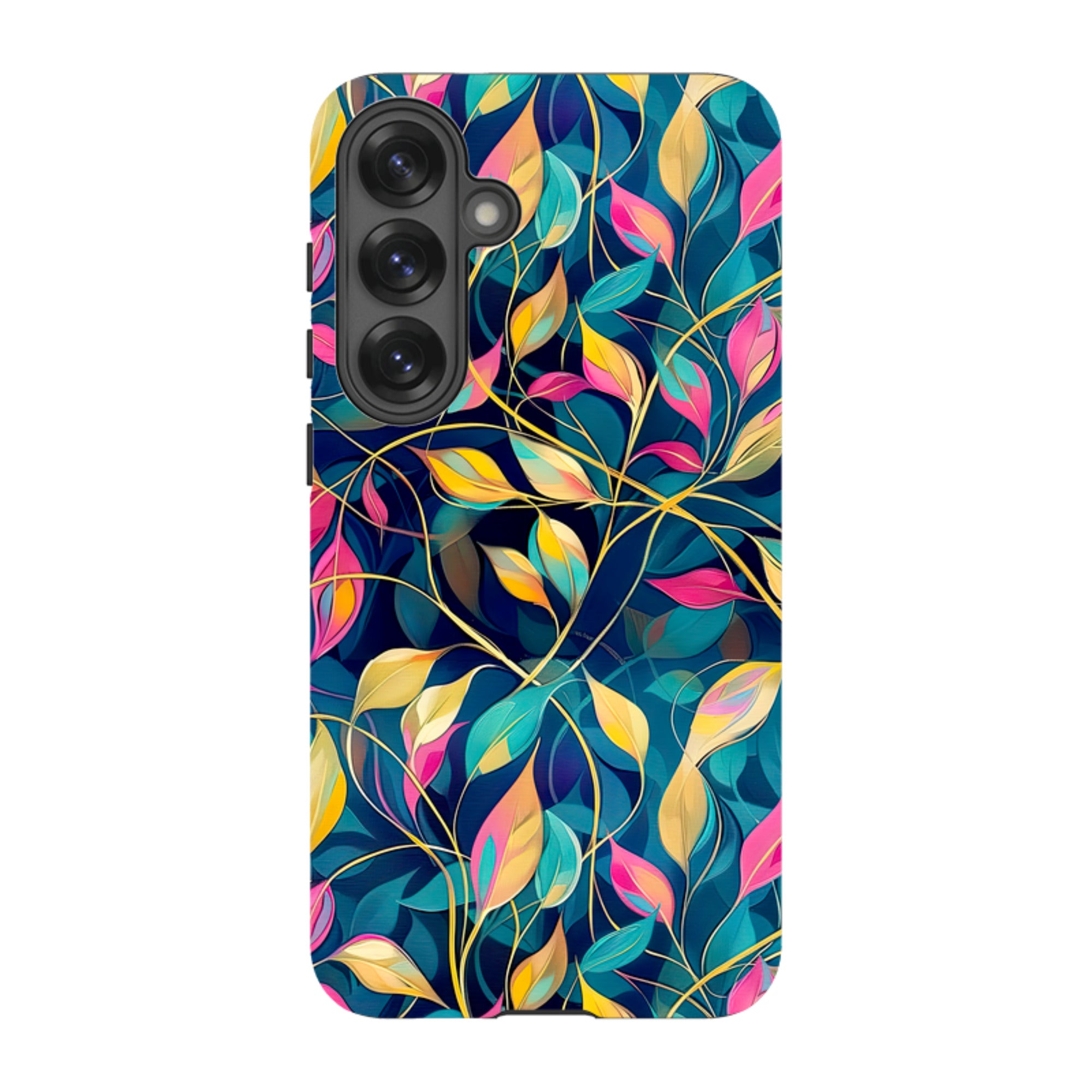 Samsung Tough Case - Pink and Teal Leaves