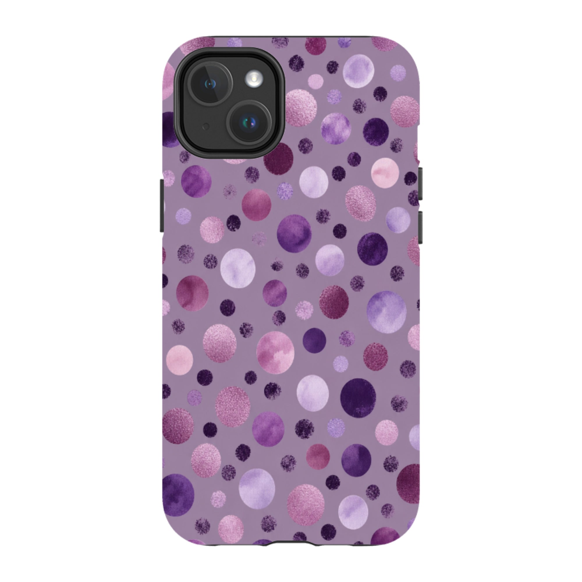 iPhone MagSafe Tough Case - Mauve Polka Dot