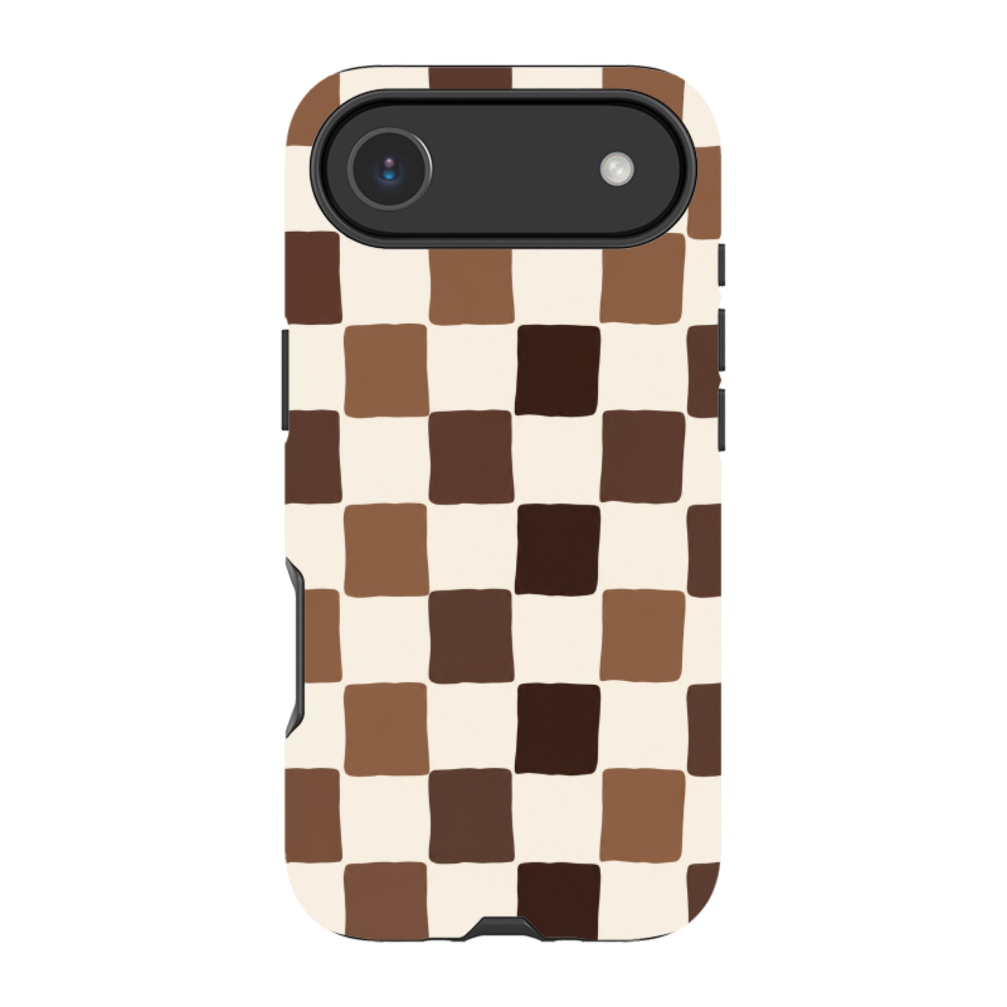 iPhone Tough Case - Brown Checkerboard