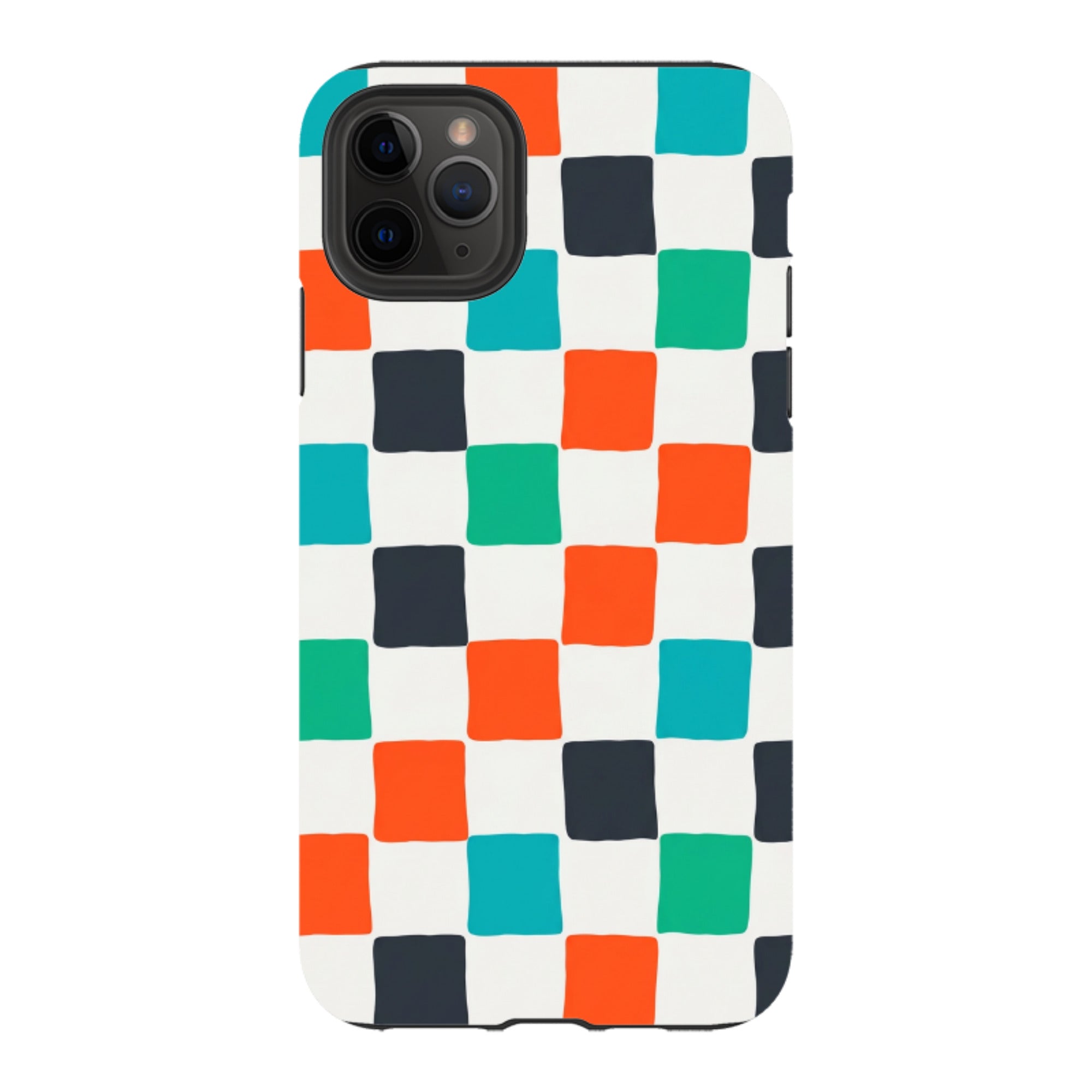 iPhone Tough Case - Multi-Color Checkerboard
