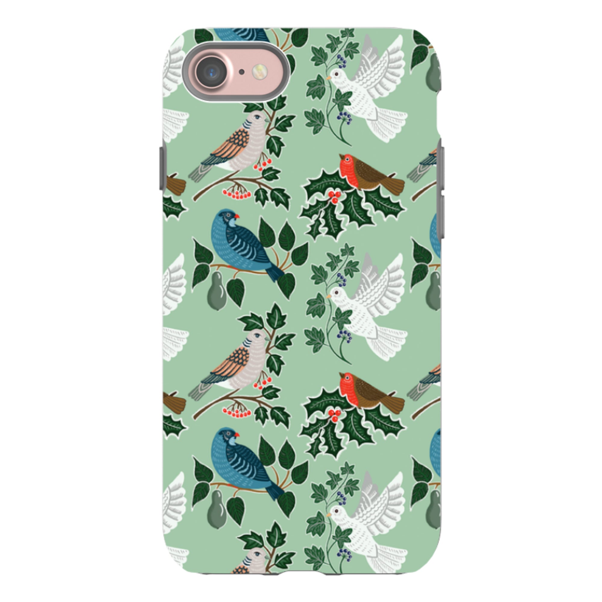 iPhone Tough Case - Winter Birds-1 By kate Heiss