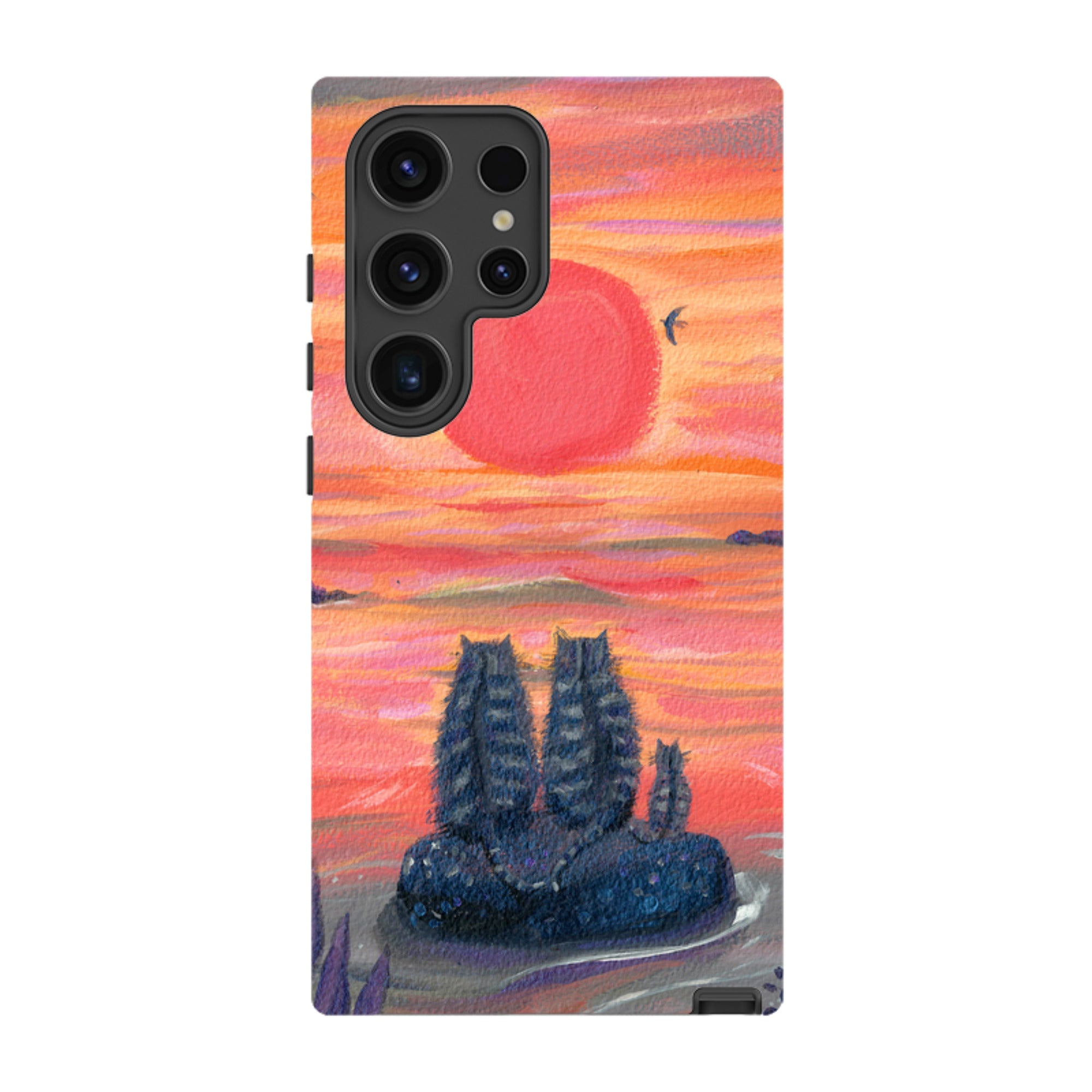 Samsung Tough Case - Sunset Cats By Mary Stubberfield