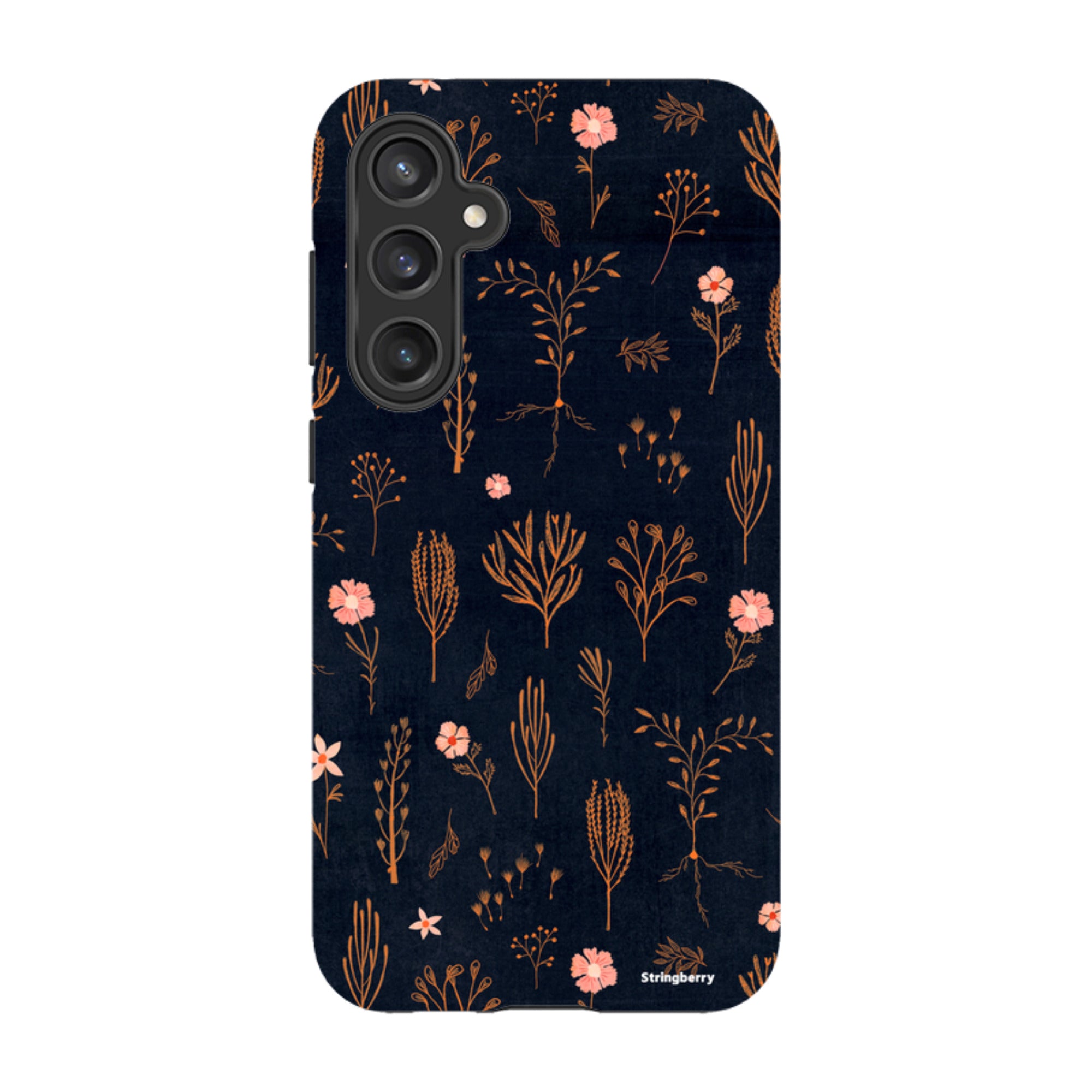 Samsung Tough Case - Floral Light Orange And Pink By Katherine Quinn