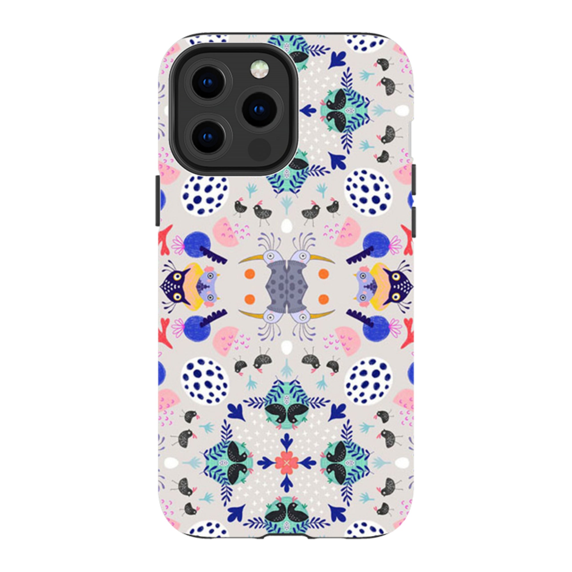 iPhone MagSafe Tough Case -  Crazy Bird Pattern By Mia Underwood