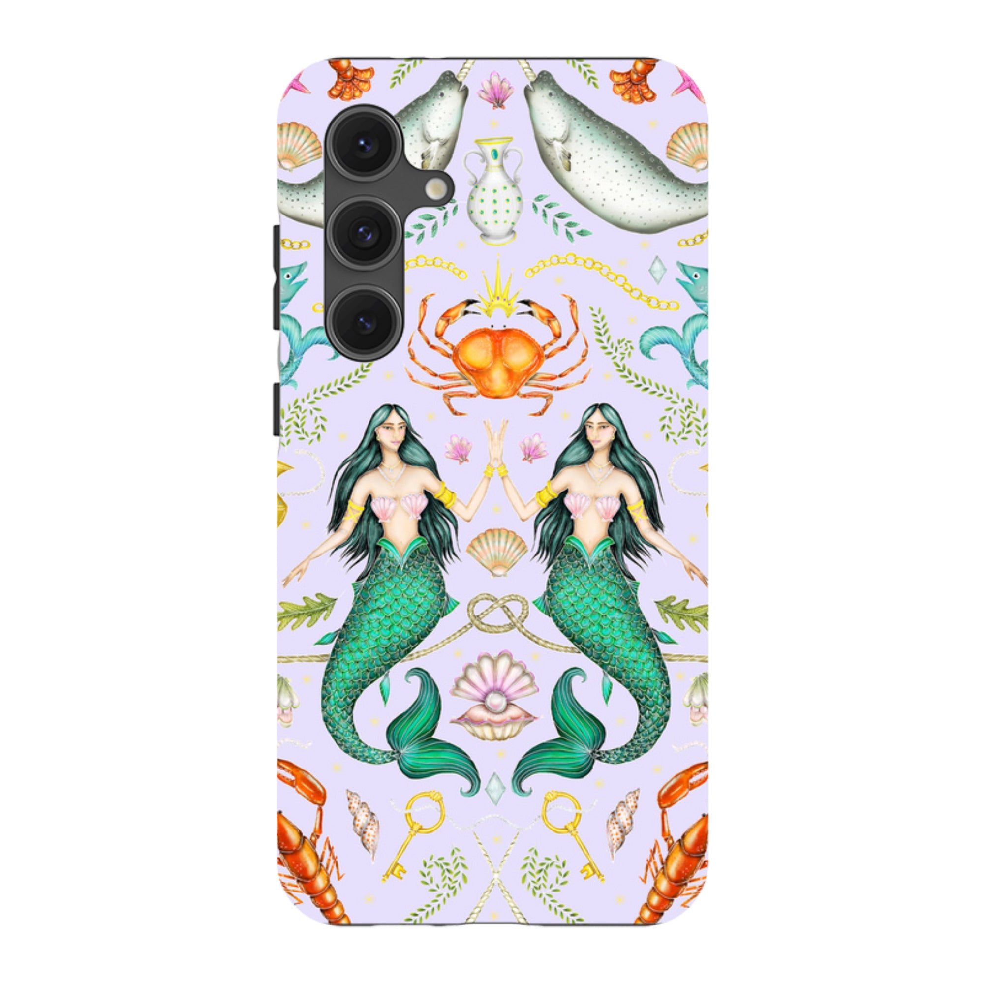 Samsung Tough Case - Tritons Treasure Lilac By Catherine Rowe