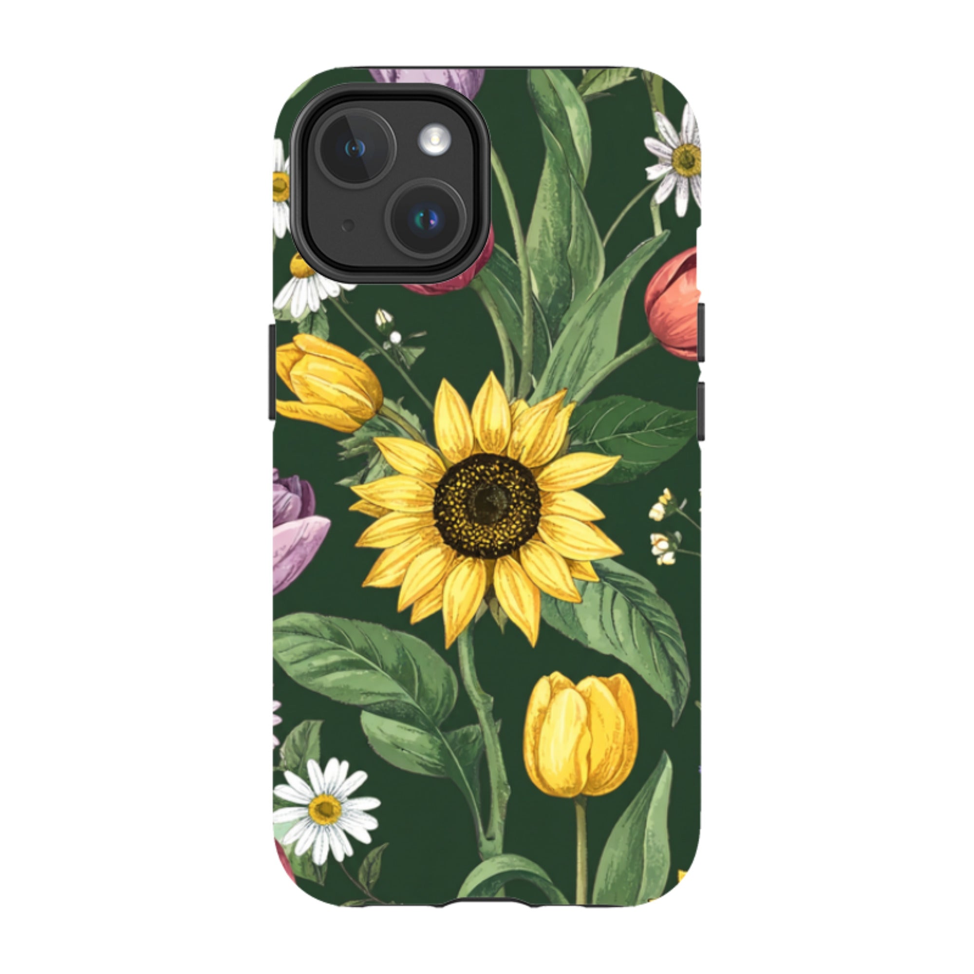 iPhone MagSafe Tough Case - Green Sunflowers