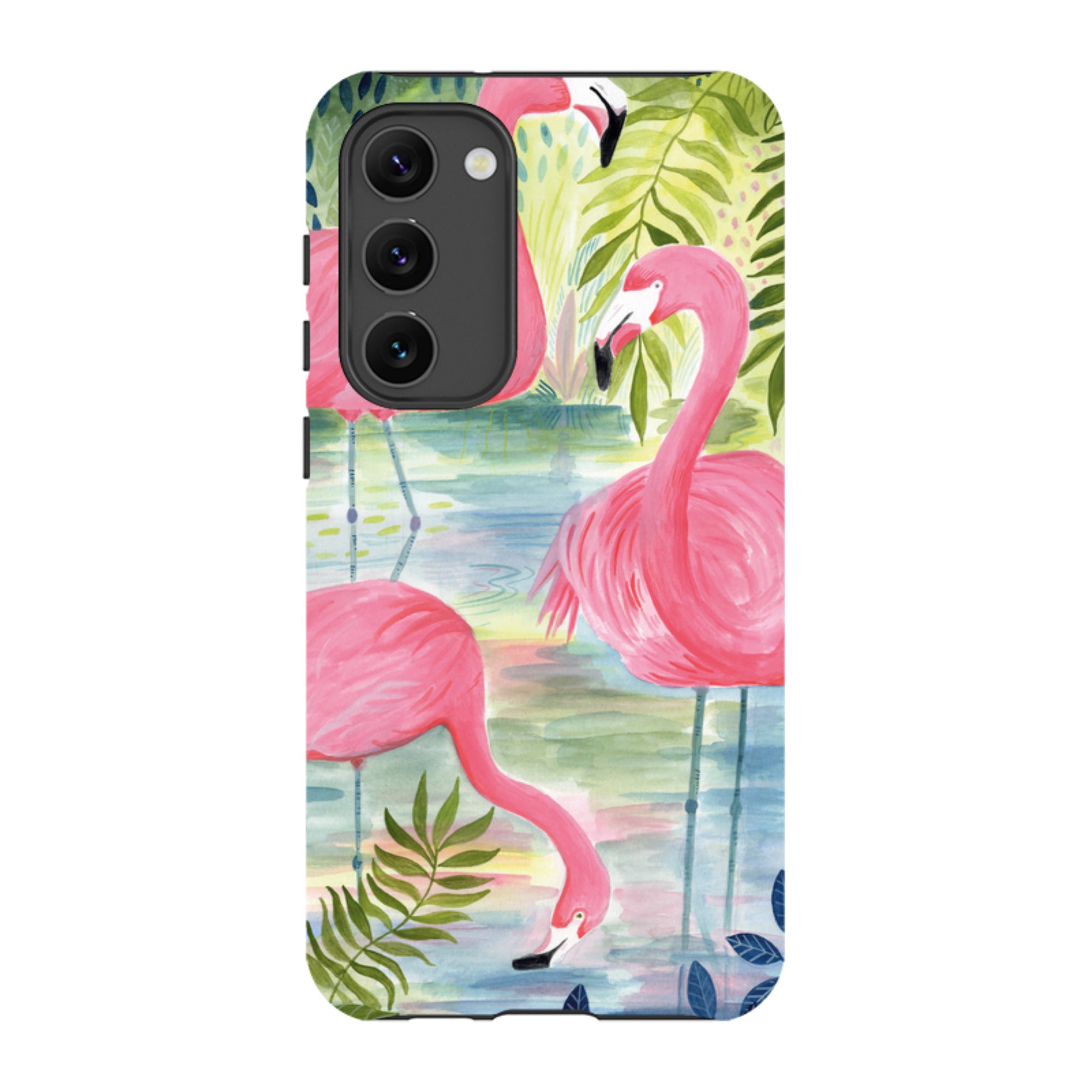 Samsung Tough Case - Three Flamingo By Bex Parkin