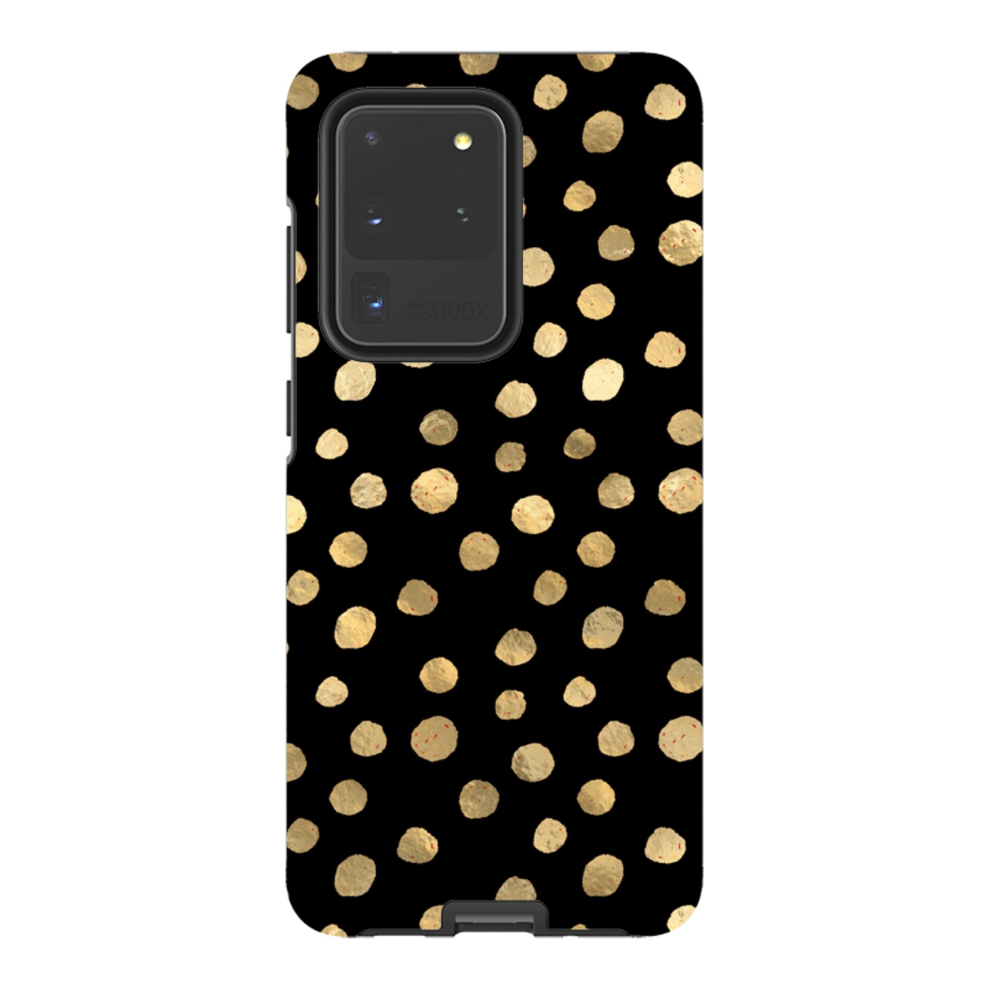 Samsung Tough Case - Black and Gold Dots