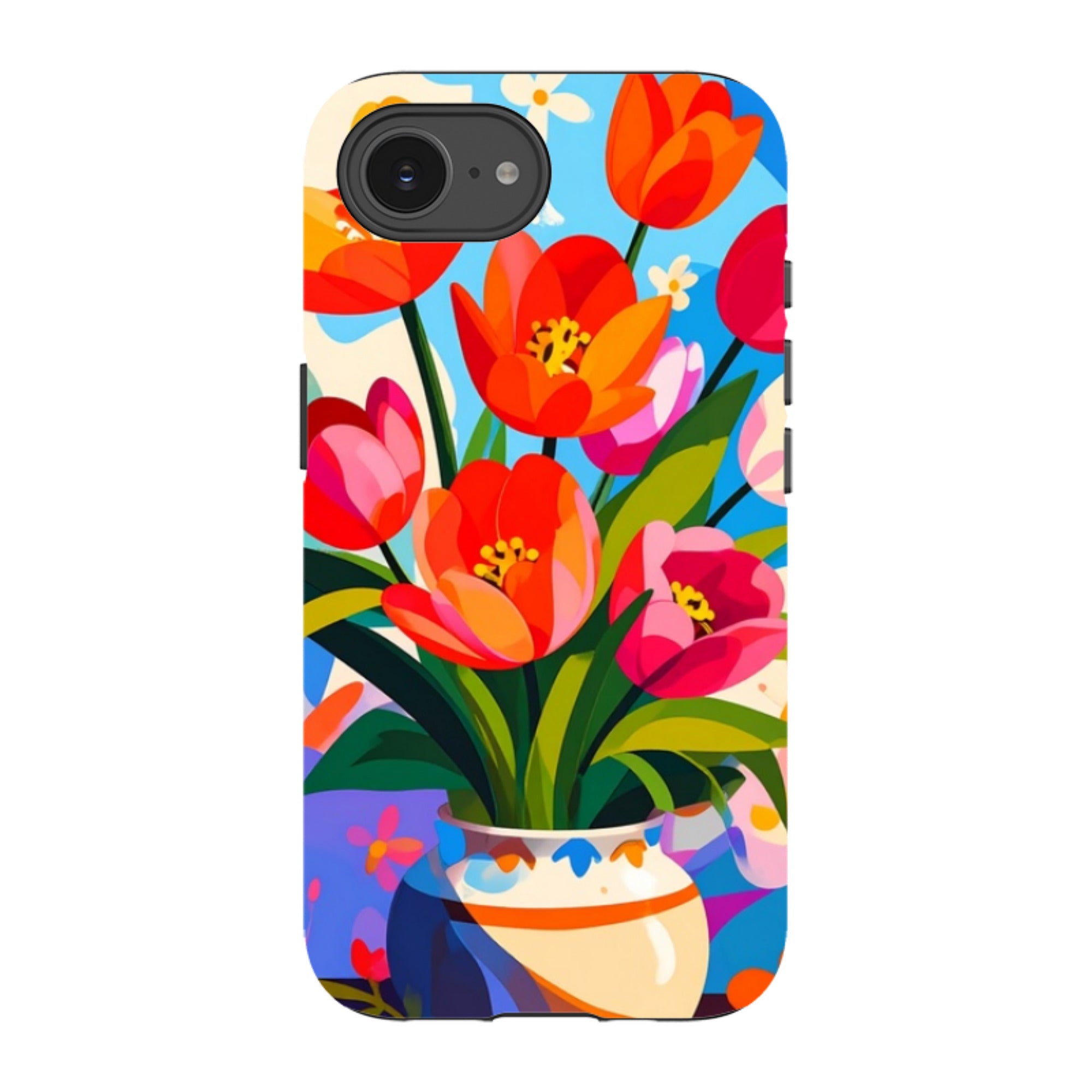 iPhone Tough Case - Tulip Pot Floral