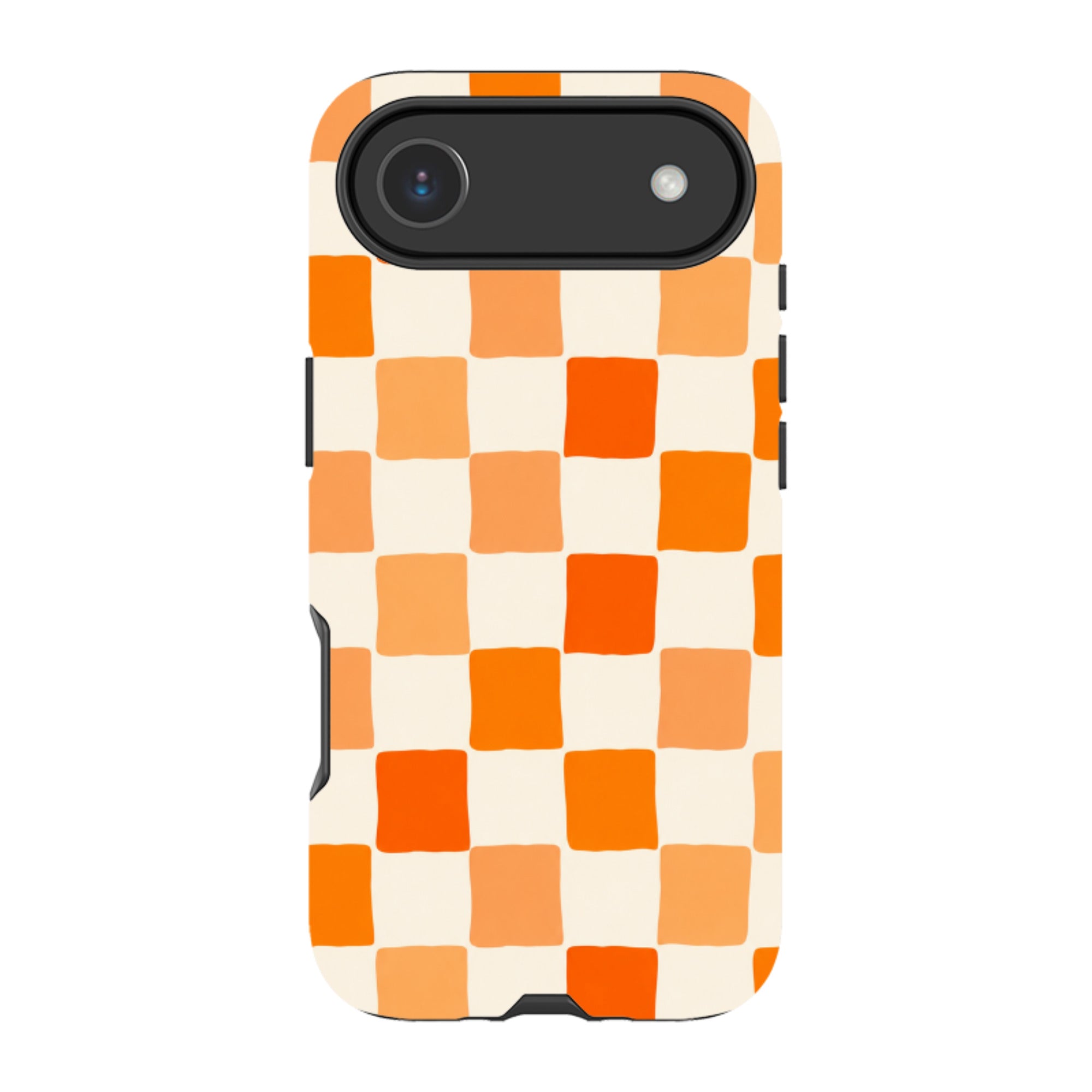 iPhone Tough Case - Orange Checkerboard
