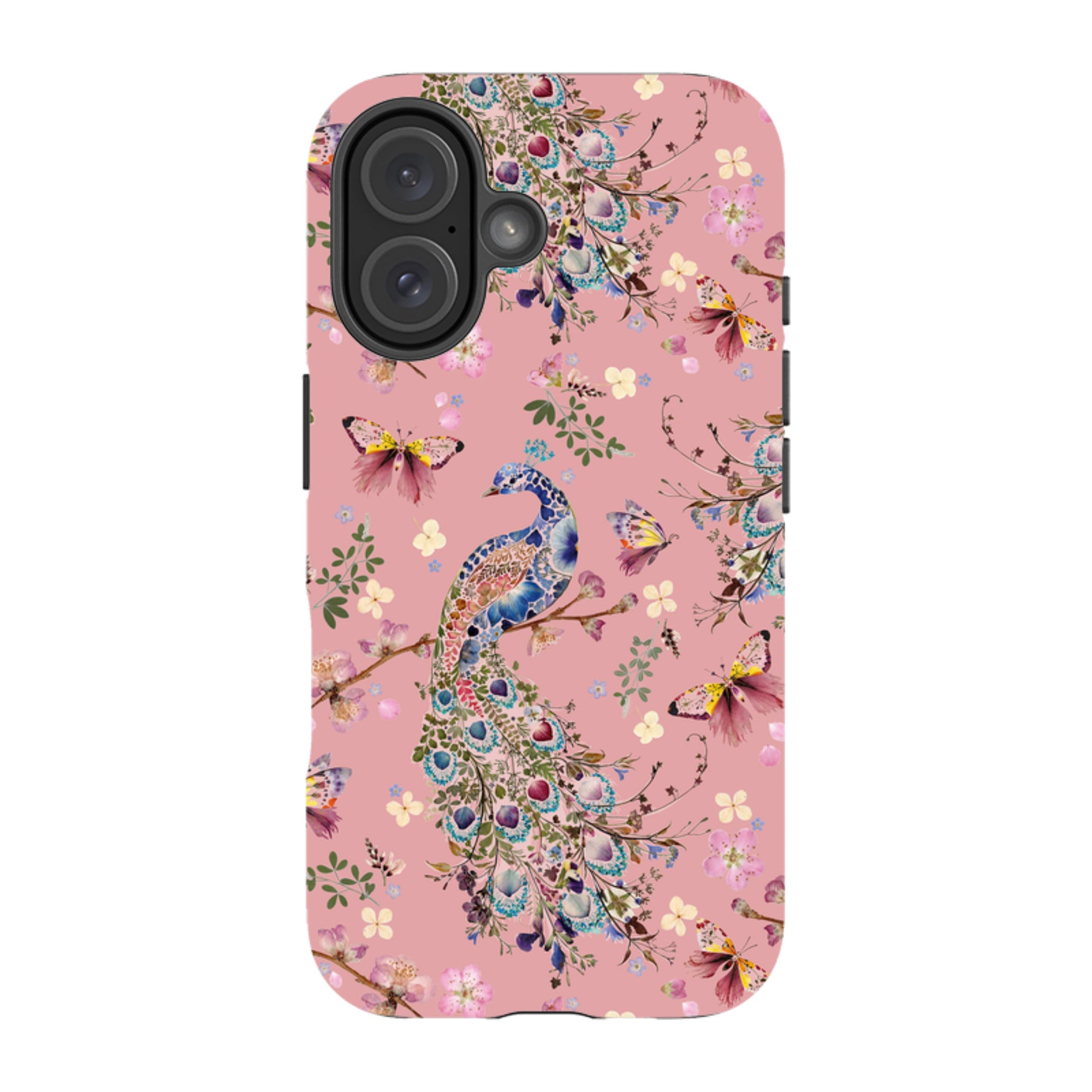 iPhone Tough Case - Peacock and Cherry Blossoms Lupine By Helen Ahpornsiri