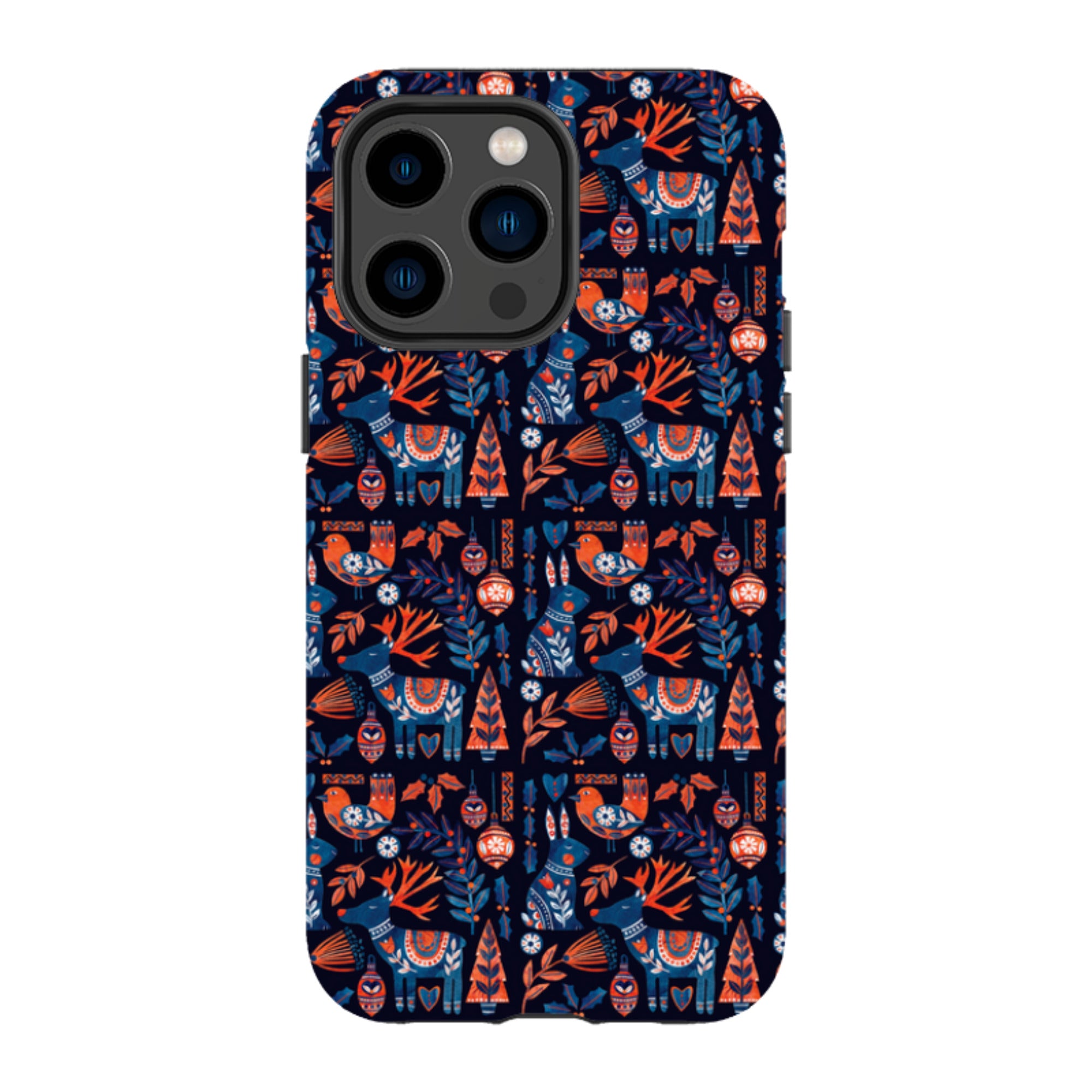 iPhone Tough Case - Scandi Animals Dark By Tracey English