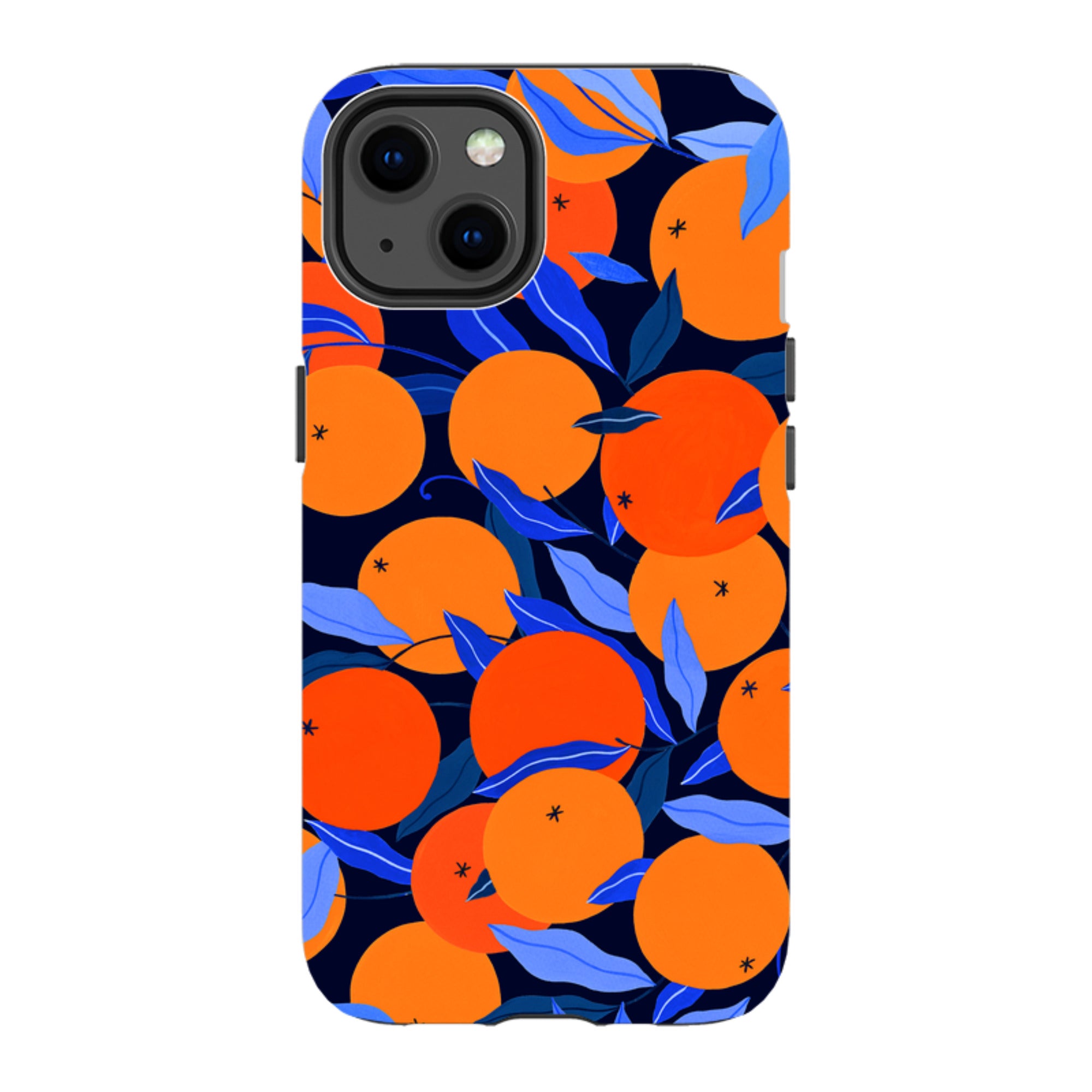 iPhone Tough Case - Arancello Navy Pattern By Madalina Andronic