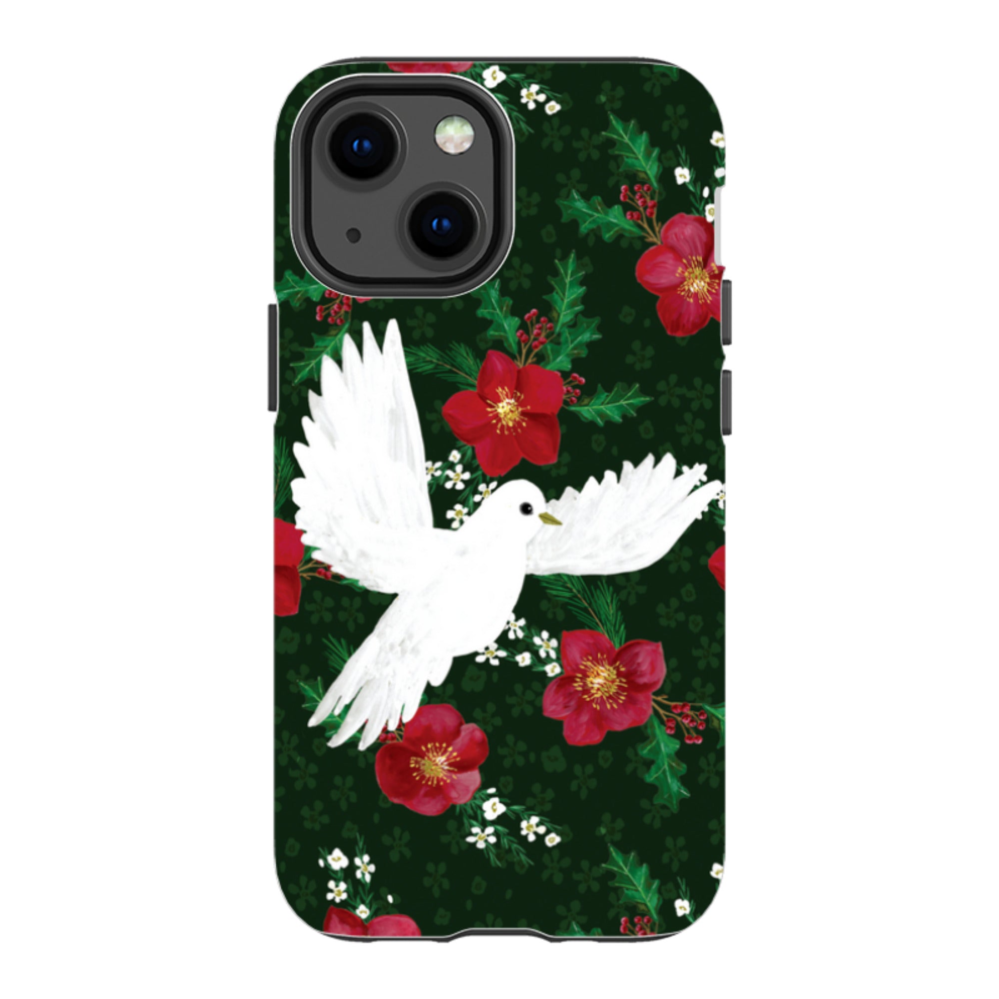 iPhone Tough Case - Dove and Floral By Abby Jacobs